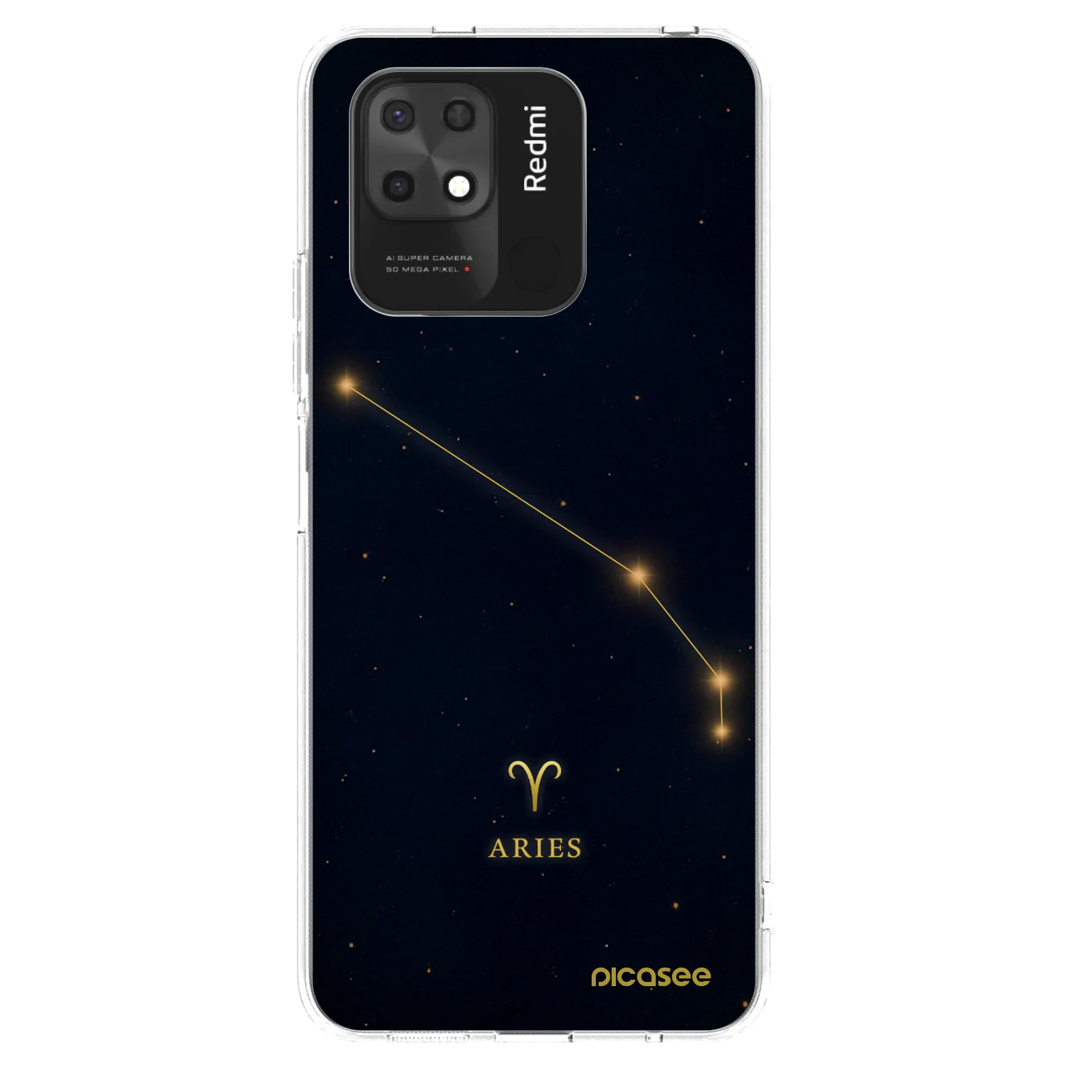 Picasee silikonska prozirna maskica za Xiaomi Redmi 10C - ARIES