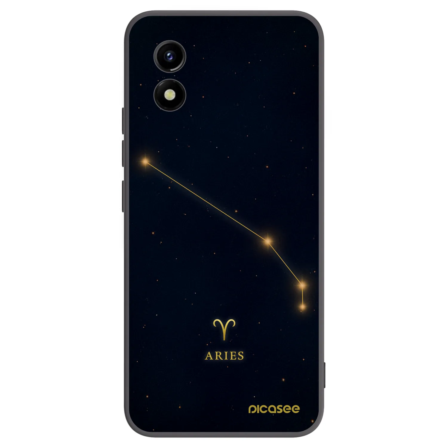 Picasee crna silikonska maskica za Vivo Y01 - ARIES