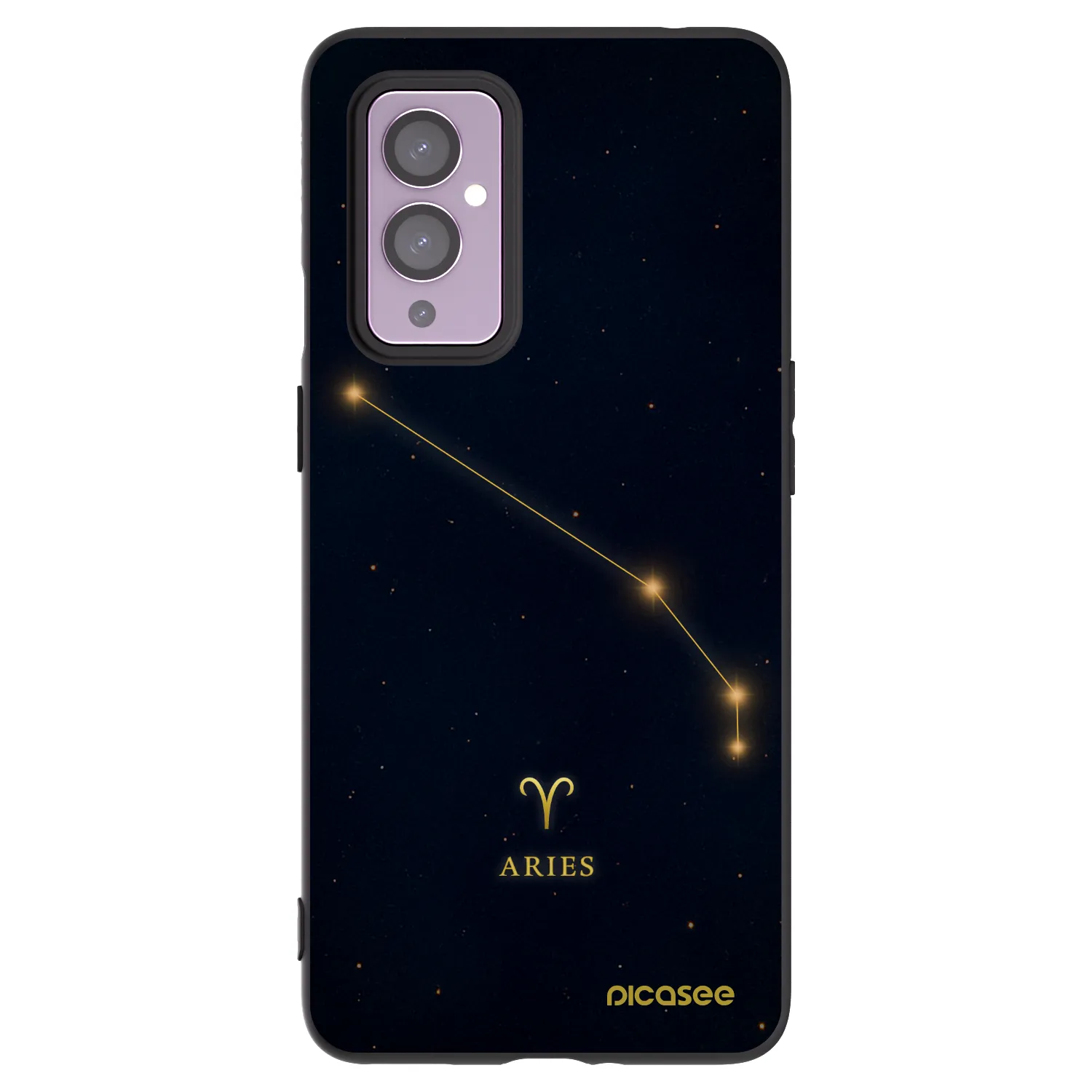 Picasee crna silikonska maskica za OnePlus 9 - ARIES