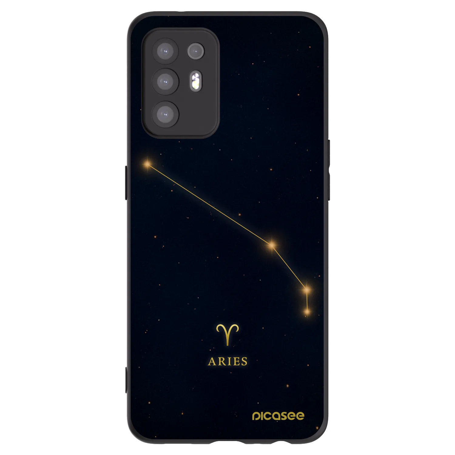 Picasee crna silikonska maskica za OPPO A94 5G - ARIES