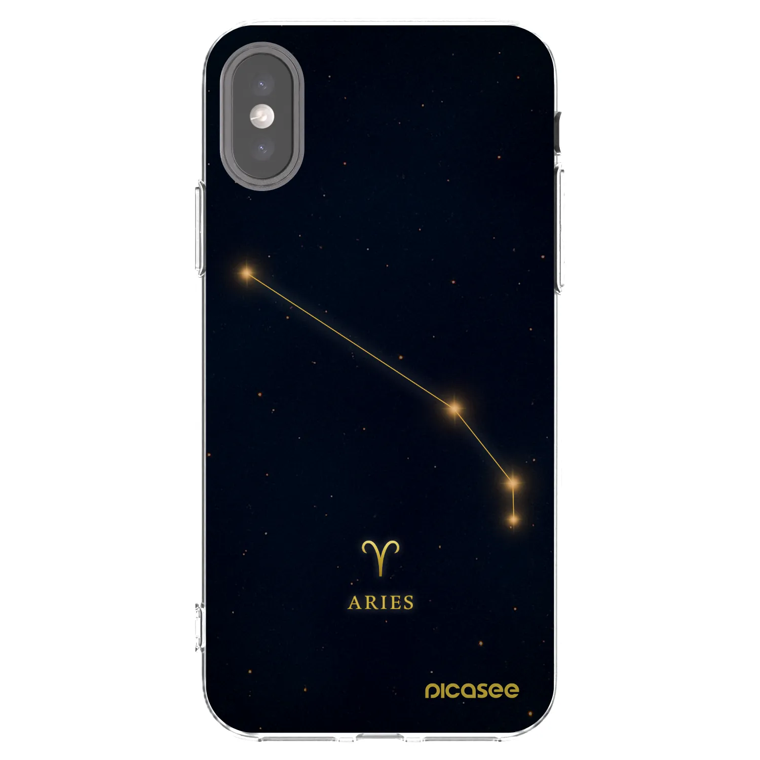 Picasee silikonska prozirna maskica za Apple iPhone X/XS - ARIES