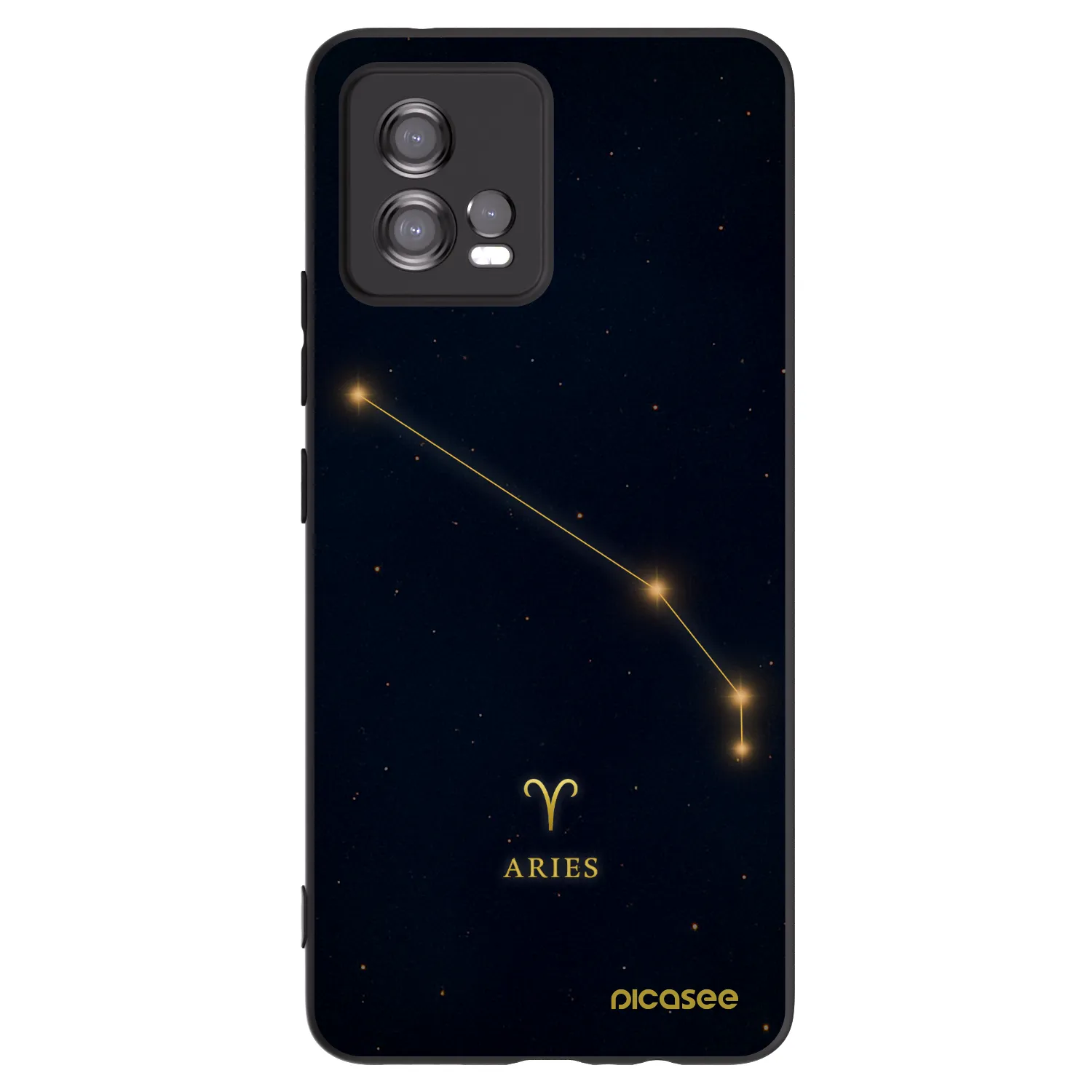 Picasee crna silikonska maskica za Motorola Moto G72 - ARIES