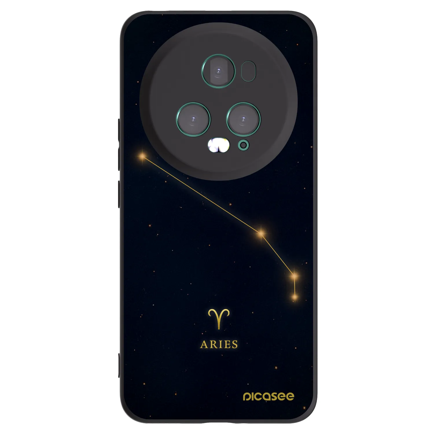 Picasee crna silikonska maskica za Honor Magic5 Pro - ARIES