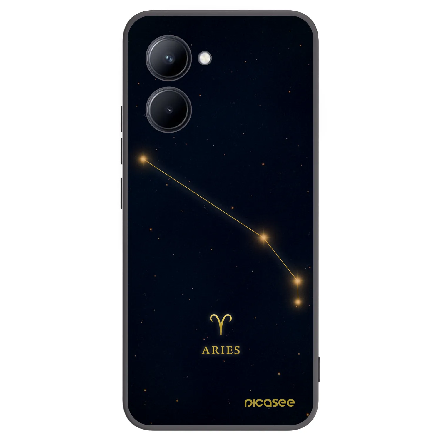 Picasee crna silikonska maskica za Realme C33 (2023) - ARIES