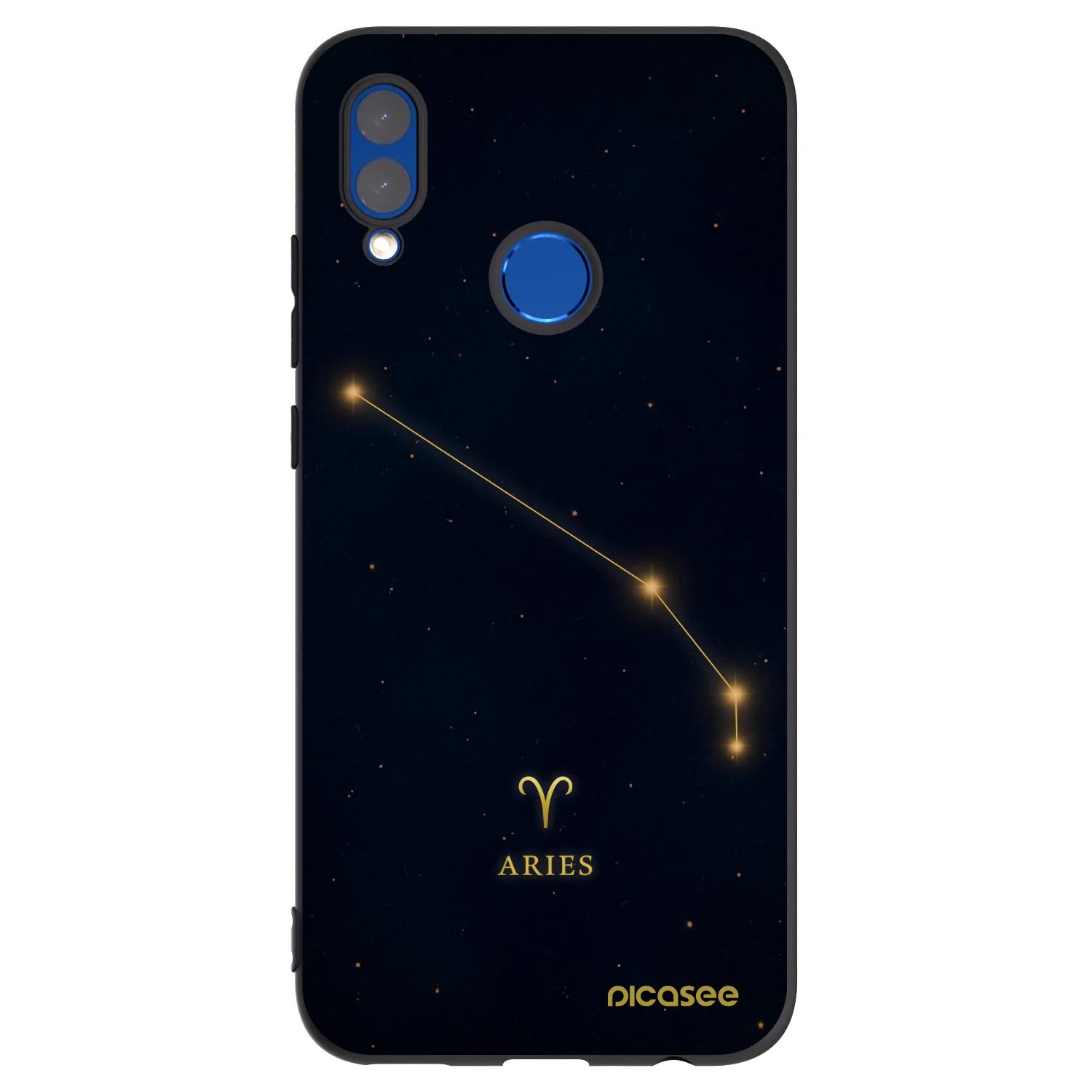 Picasee crna silikonska maskica za Honor 10 Lite - ARIES