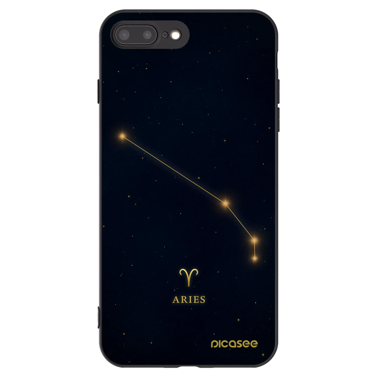 Picasee crna silikonska maskica za Apple iPhone 7 Plus - ARIES