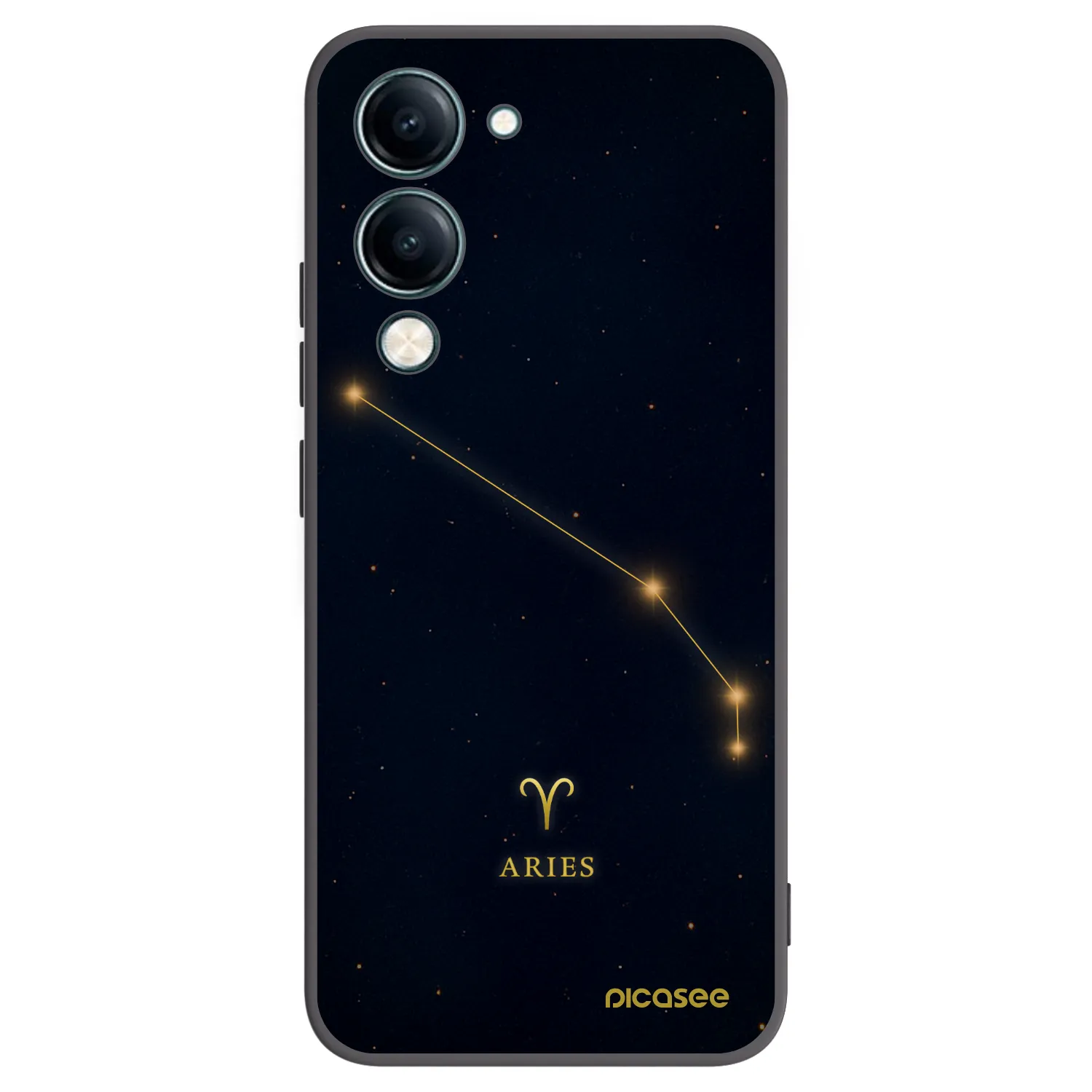 Picasee crna silikonska maskica za Vivo Y29s 5G - ARIES