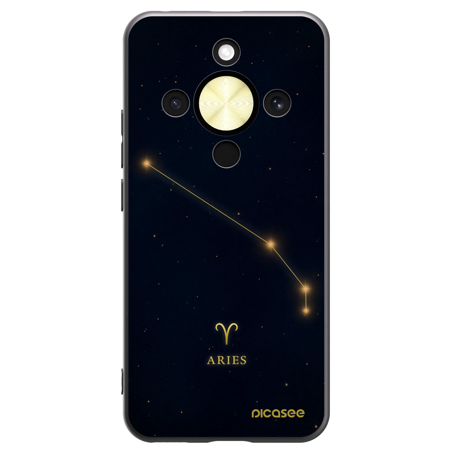 Picasee crna silikonska maskica za Honor Magic8 Lite 5G - ARIES