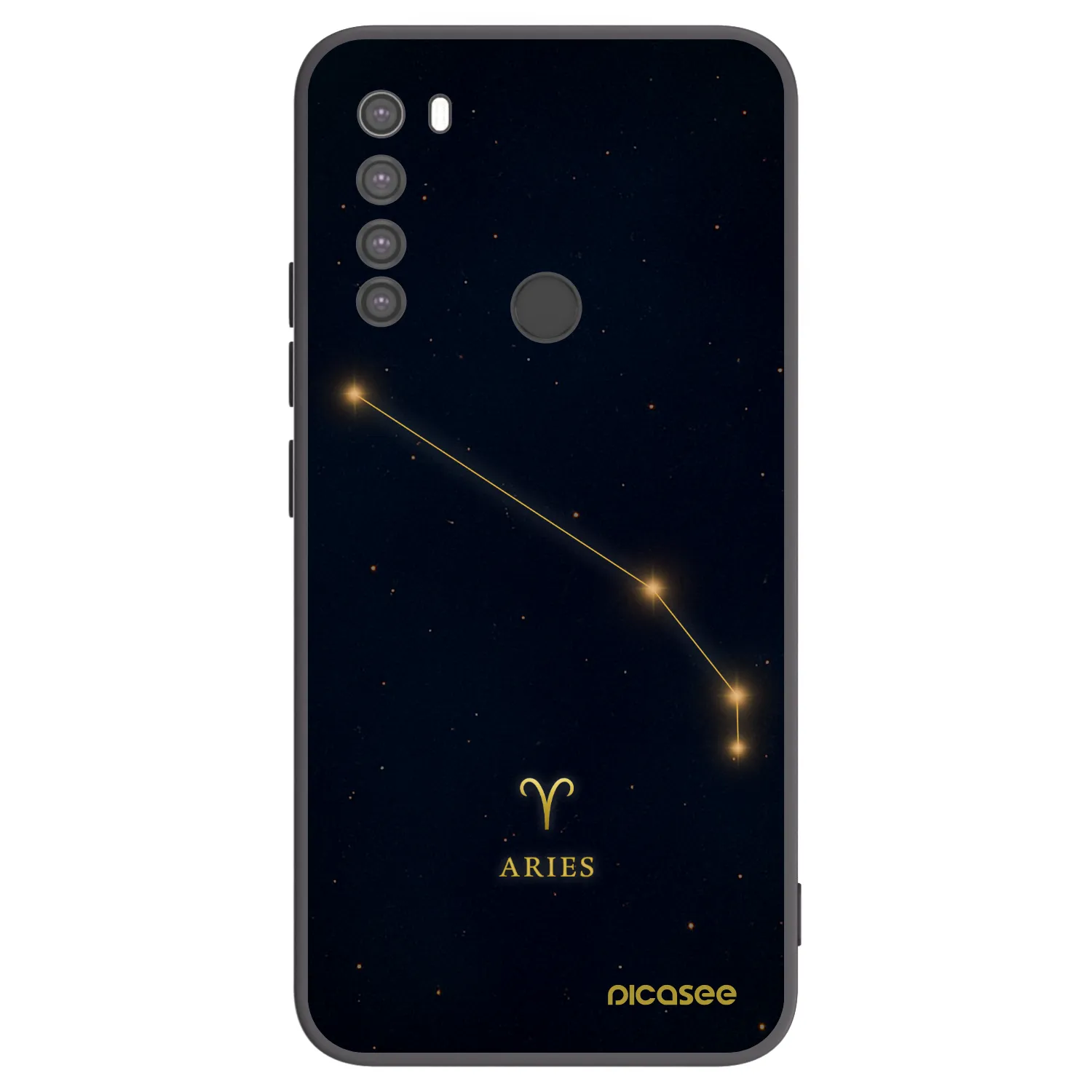 Picasee crna silikonska maskica za Xiaomi Redmi Note 8 - ARIES