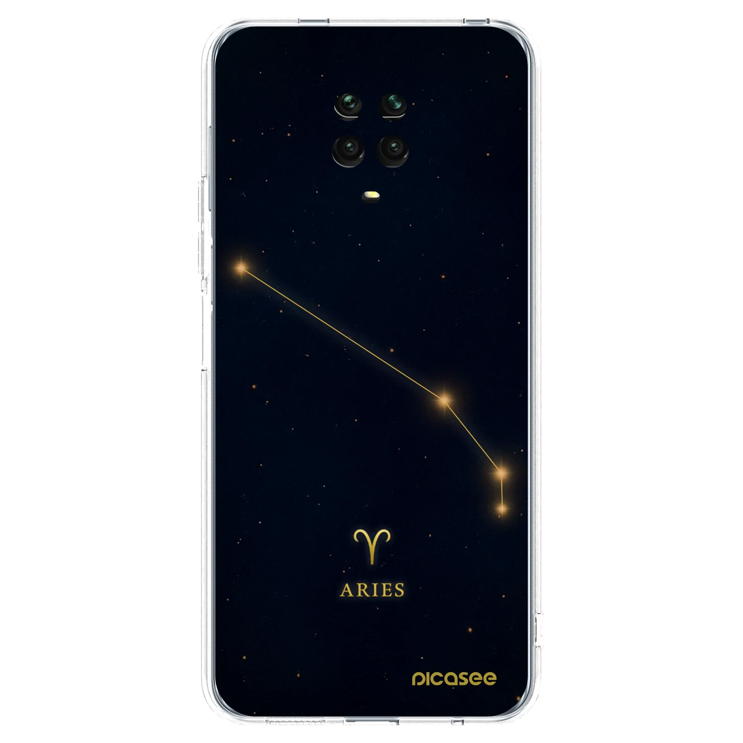 Picasee silikonska prozirna maskica za Xiaomi Redmi Note 9 Pro - ARIES
