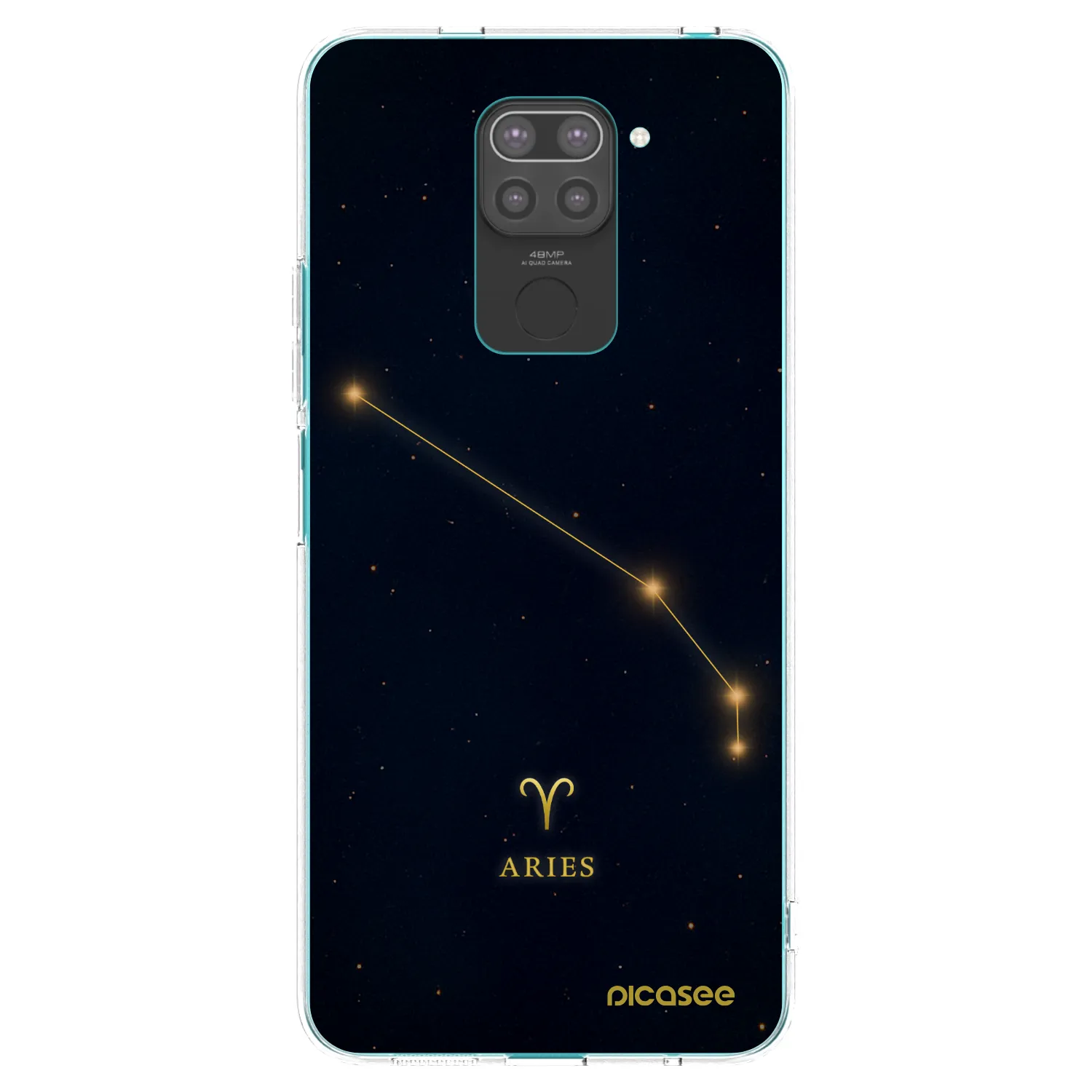 Picasee crna silikonska maskica za Xiaomi Redmi Note 9 - ARIES