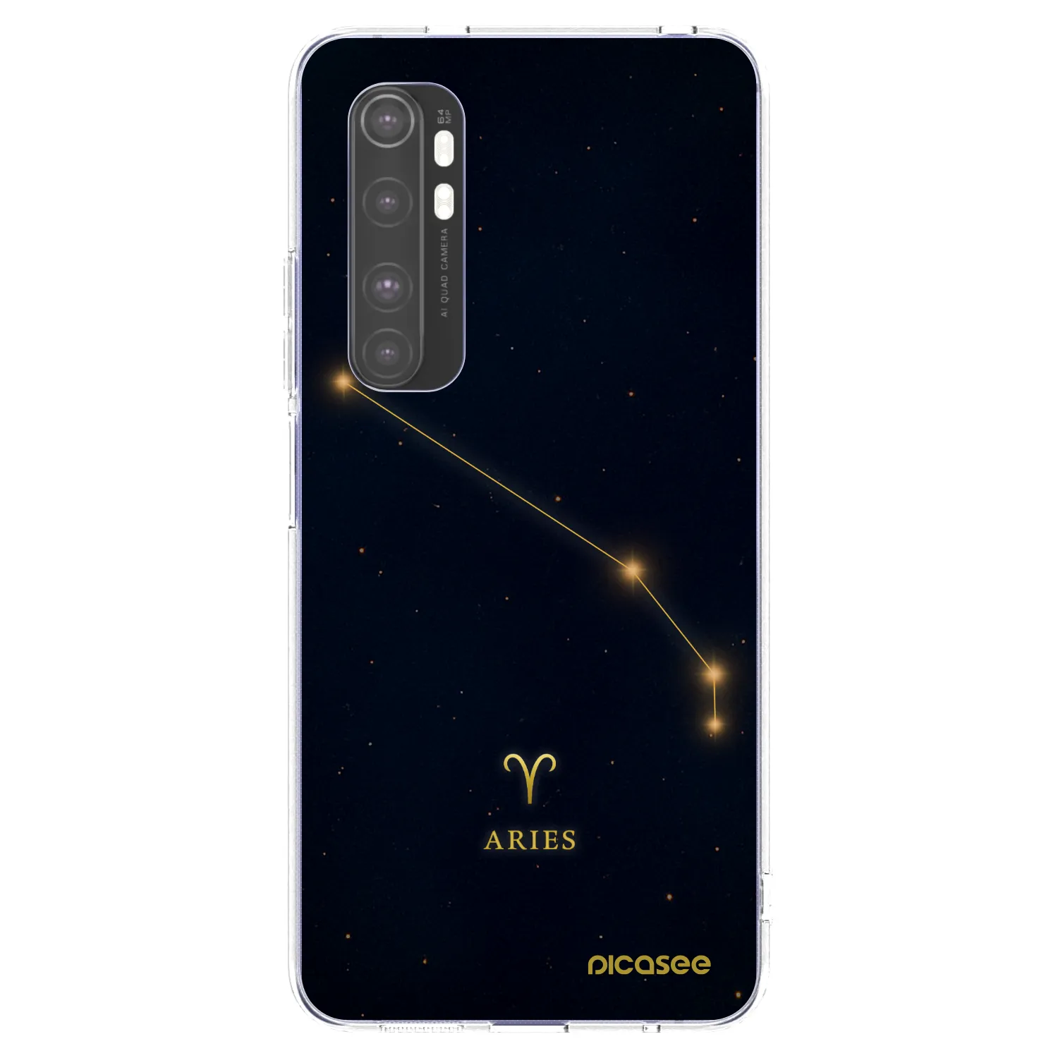 Picasee silikonska prozirna maskica za Xiaomi Mi Note 10 Lite - ARIES