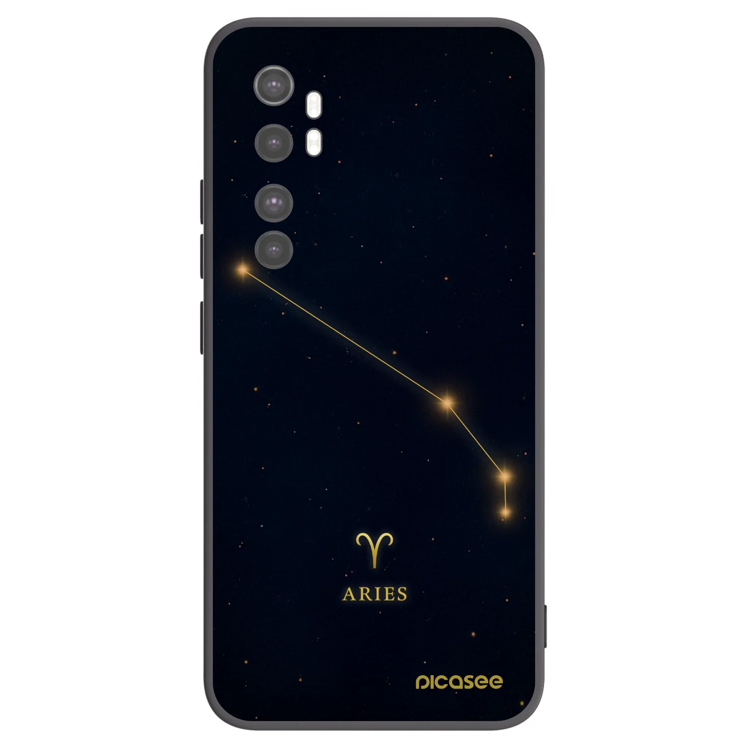 Picasee crna silikonska maskica za Xiaomi Mi Note 10 Lite - ARIES