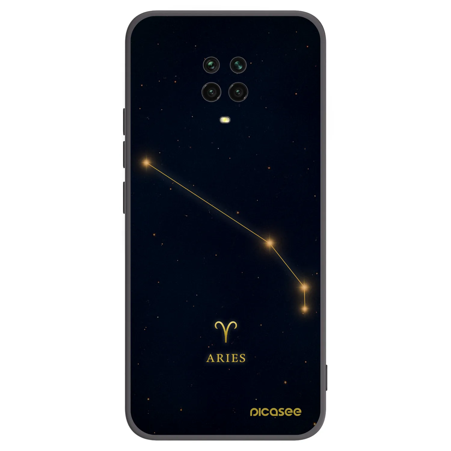 Picasee crna silikonska maskica za Xiaomi Redmi Note 9S - ARIES