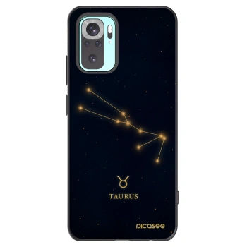 Picasee crna silikonska maskica za Xiaomi Redmi Note 10 Pro - TAURUS