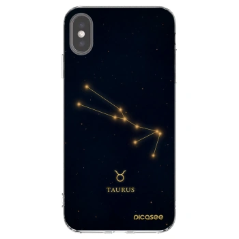 Picasee silikonska prozirna maskica za Apple iPhone XS Max - TAURUS
