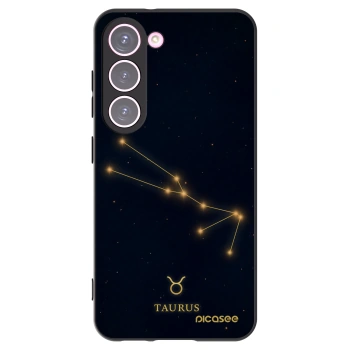 Picasee crna silikonska maskica za Samsung Galaxy S23 5G - TAURUS