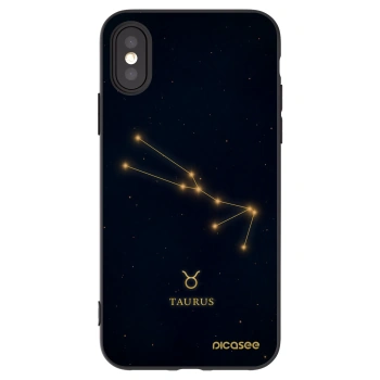 Picasee crna silikonska maskica za Apple iPhone X/XS - TAURUS