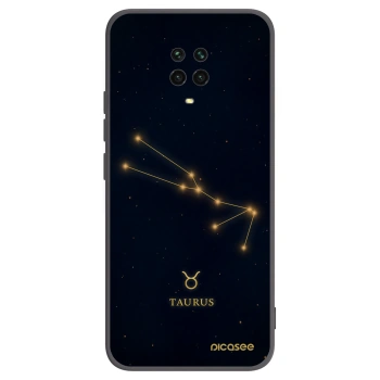 Picasee crna silikonska maskica za Xiaomi Redmi Note 9 Pro - TAURUS