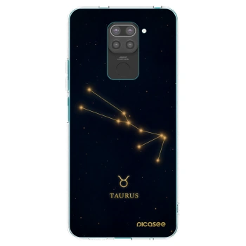 Picasee crna silikonska maskica za Xiaomi Redmi Note 9 - TAURUS