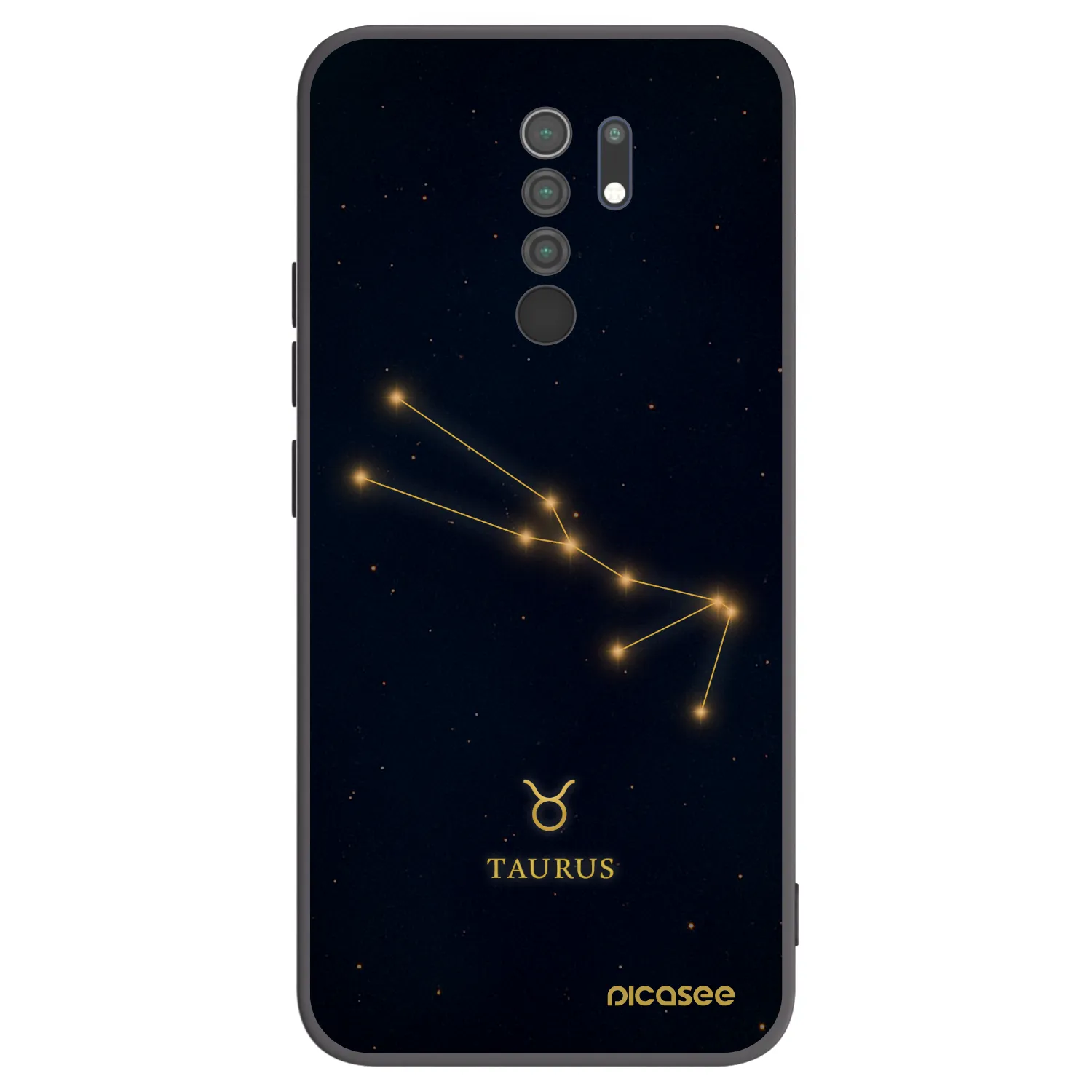 Picasee crna silikonska maskica za Xiaomi Redmi 9 - TAURUS