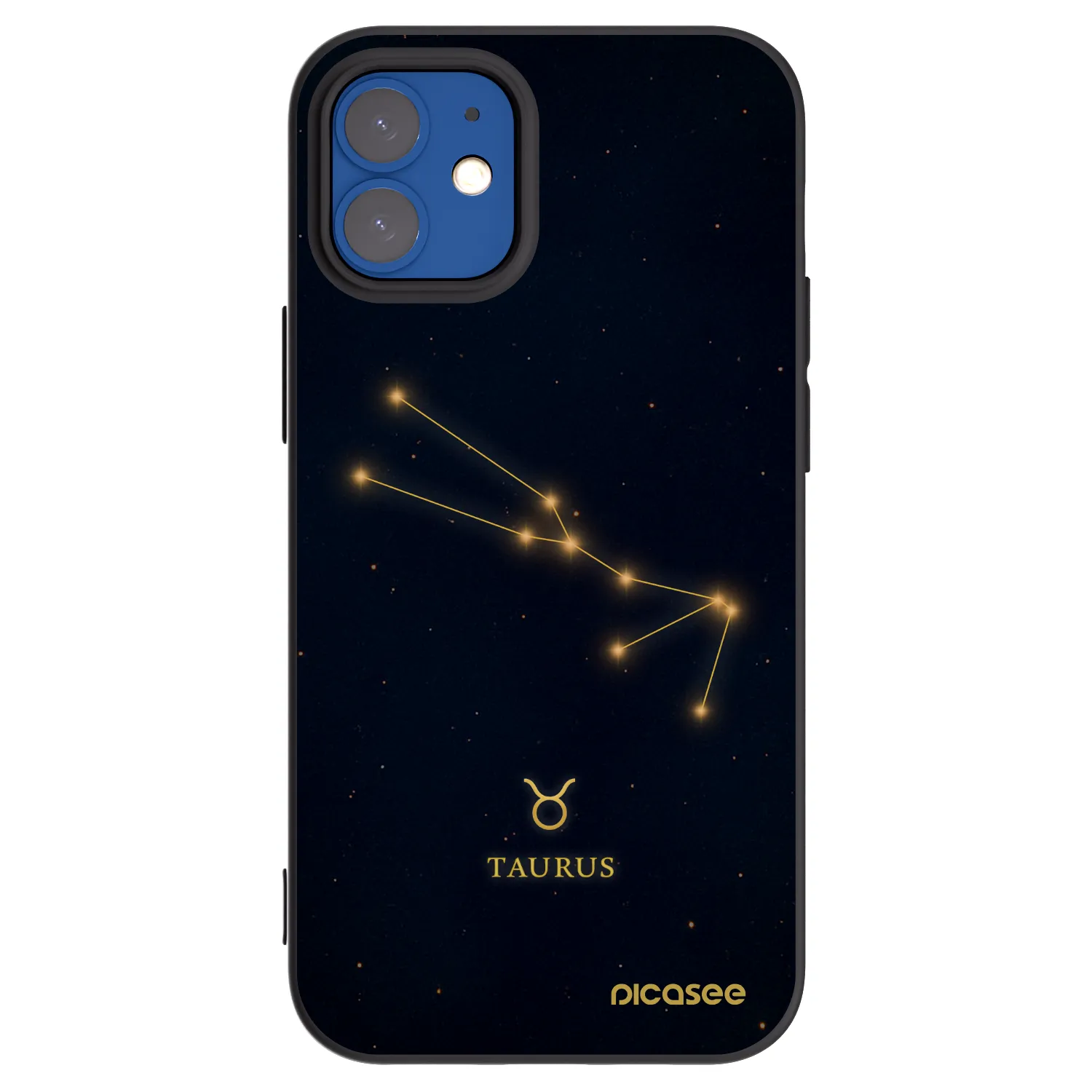 Picasee crna silikonska maskica za Apple iPhone 12 mini - TAURUS