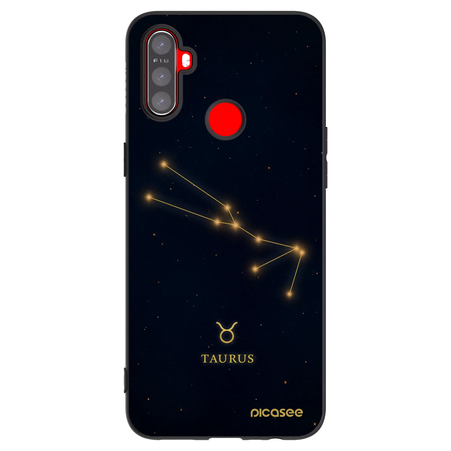 Picasee crna silikonska maskica za Realme C3 - TAURUS