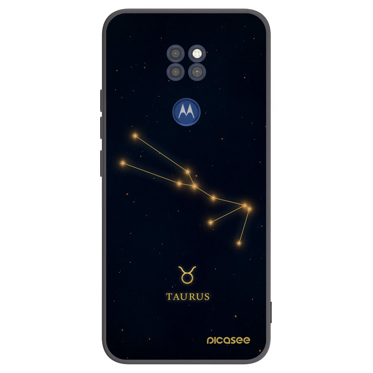 Picasee crna silikonska maskica za Motorola Moto G9 Play - TAURUS
