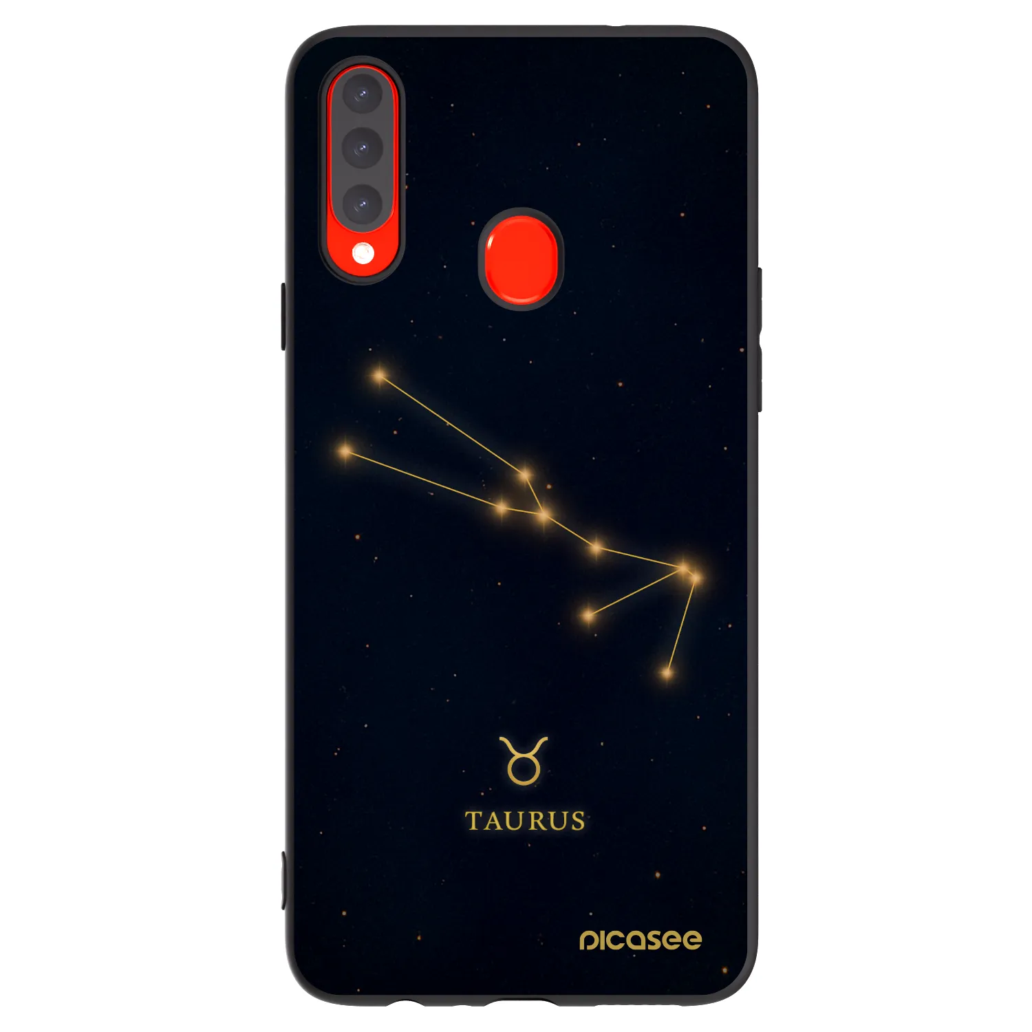 Picasee crna silikonska maskica za Samsung Galaxy A20s - TAURUS