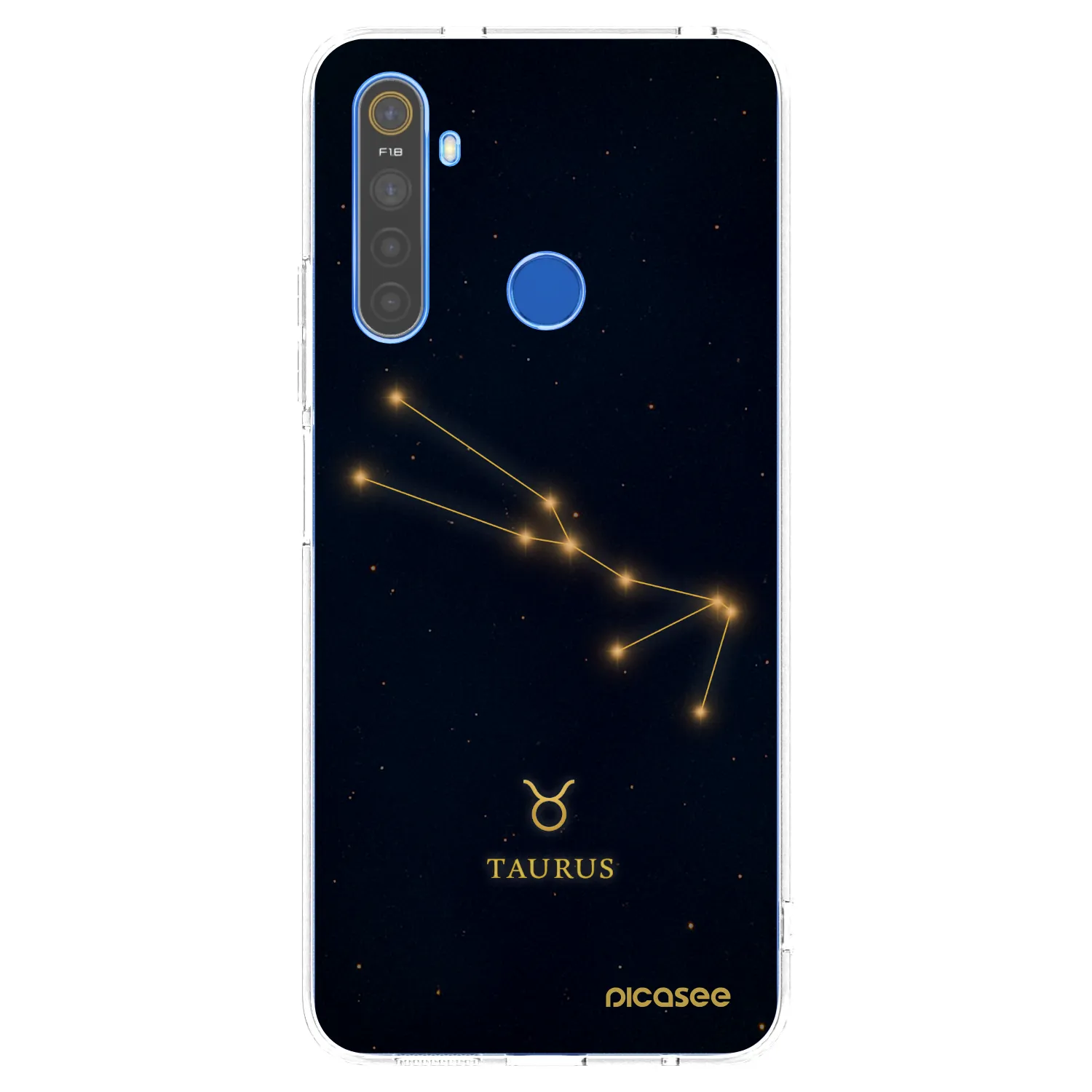 Picasee silikonska prozirna maskica za Realme 5 - TAURUS