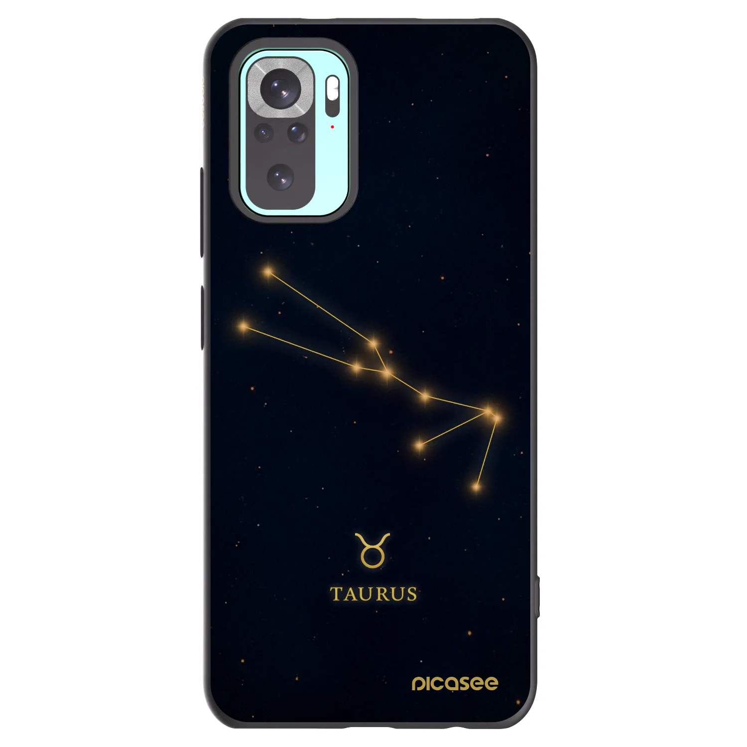Picasee crna silikonska maskica za Xiaomi Redmi Note 10 Pro - TAURUS