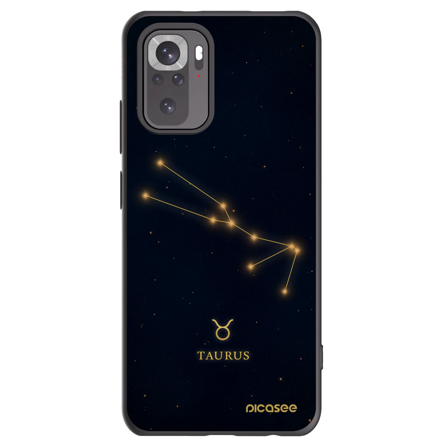 Picasee crna silikonska maskica za Xiaomi Redmi Note 10S - TAURUS