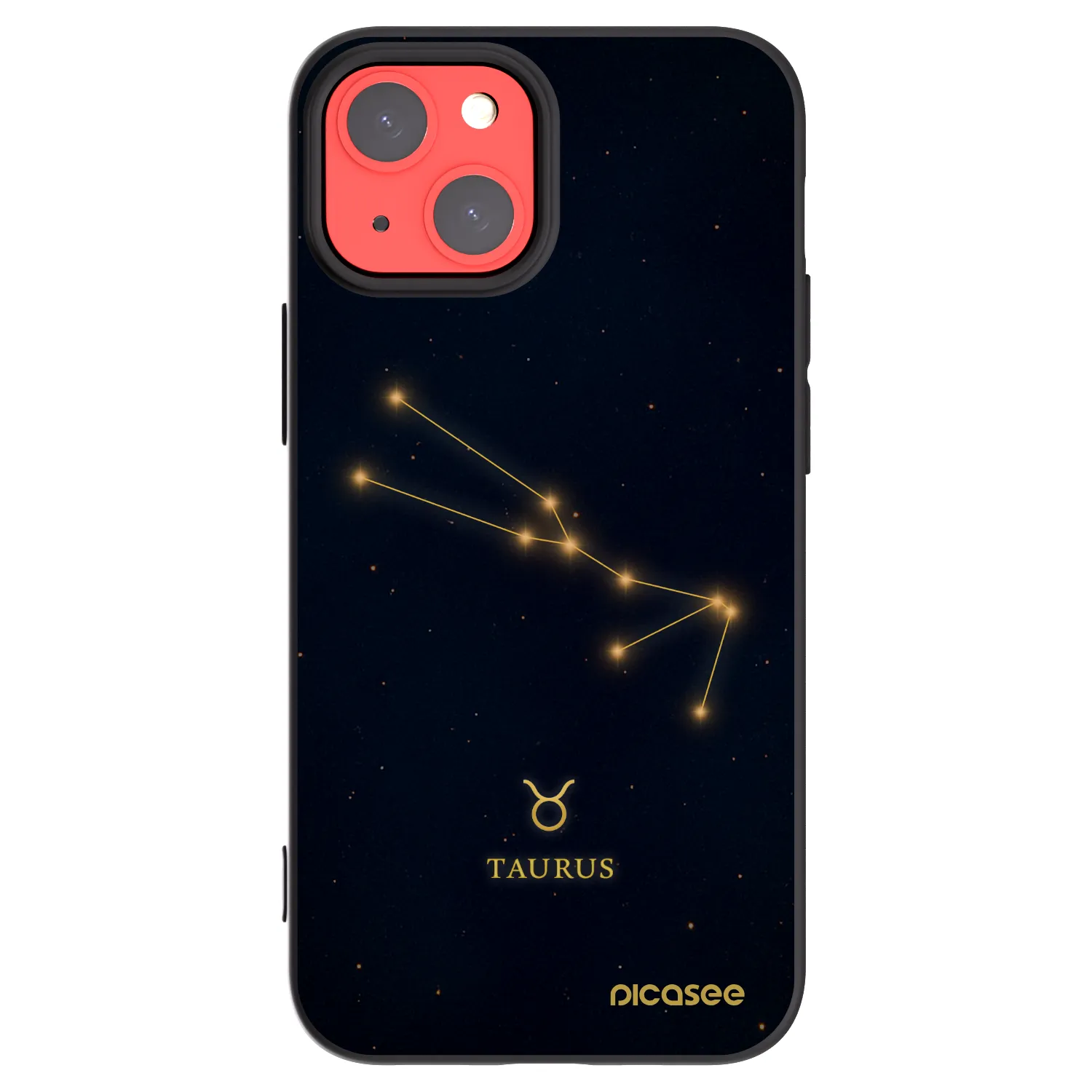Picasee crna silikonska maskica za Apple iPhone 13 mini - TAURUS