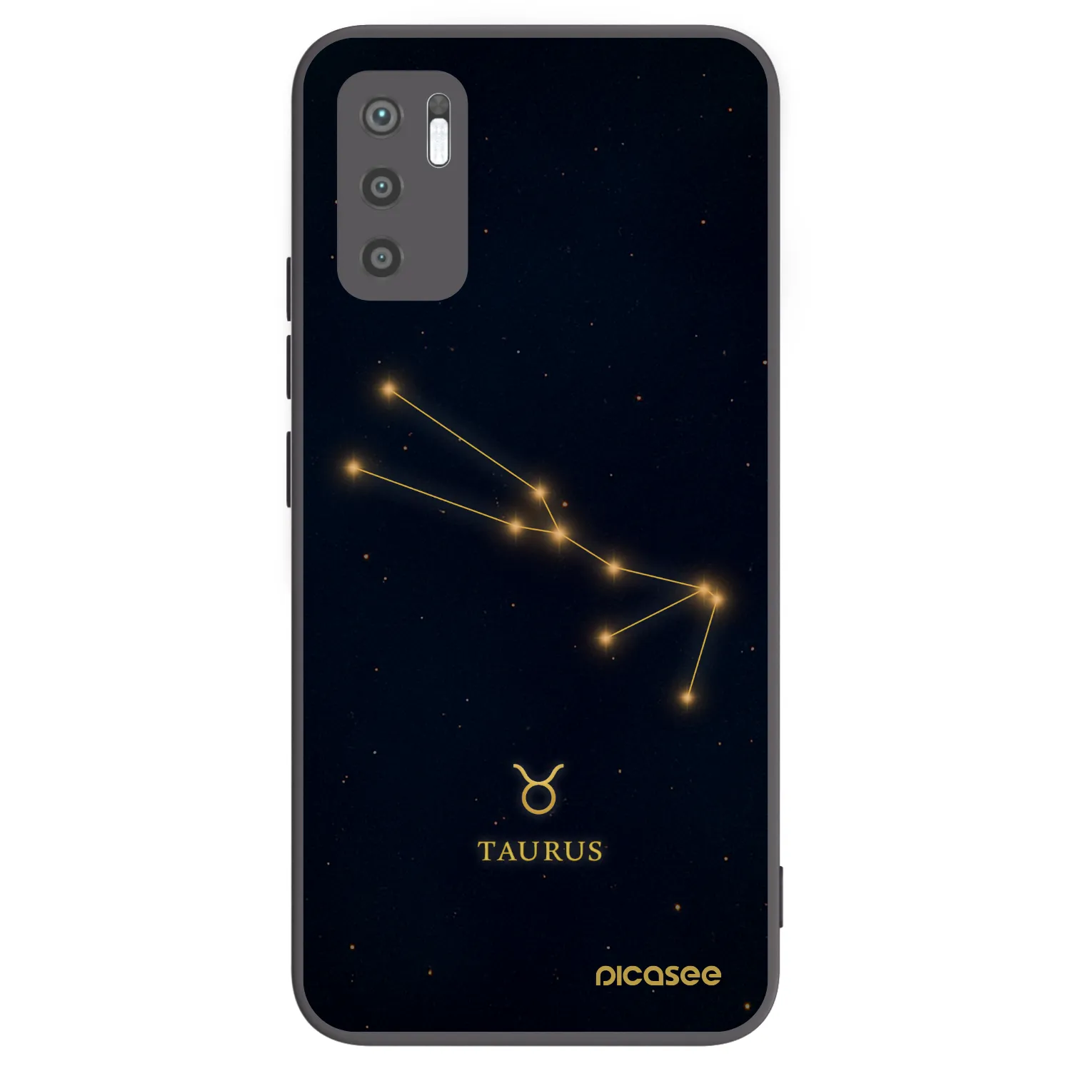 Picasee crna silikonska maskica za Xiaomi Redmi Note 10 5G - TAURUS