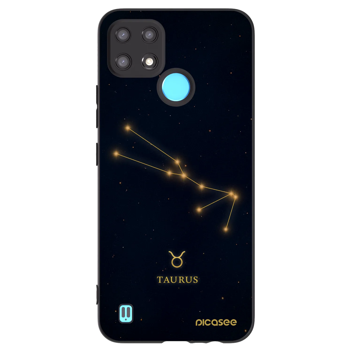 Picasee crna silikonska maskica za Realme C21 - TAURUS