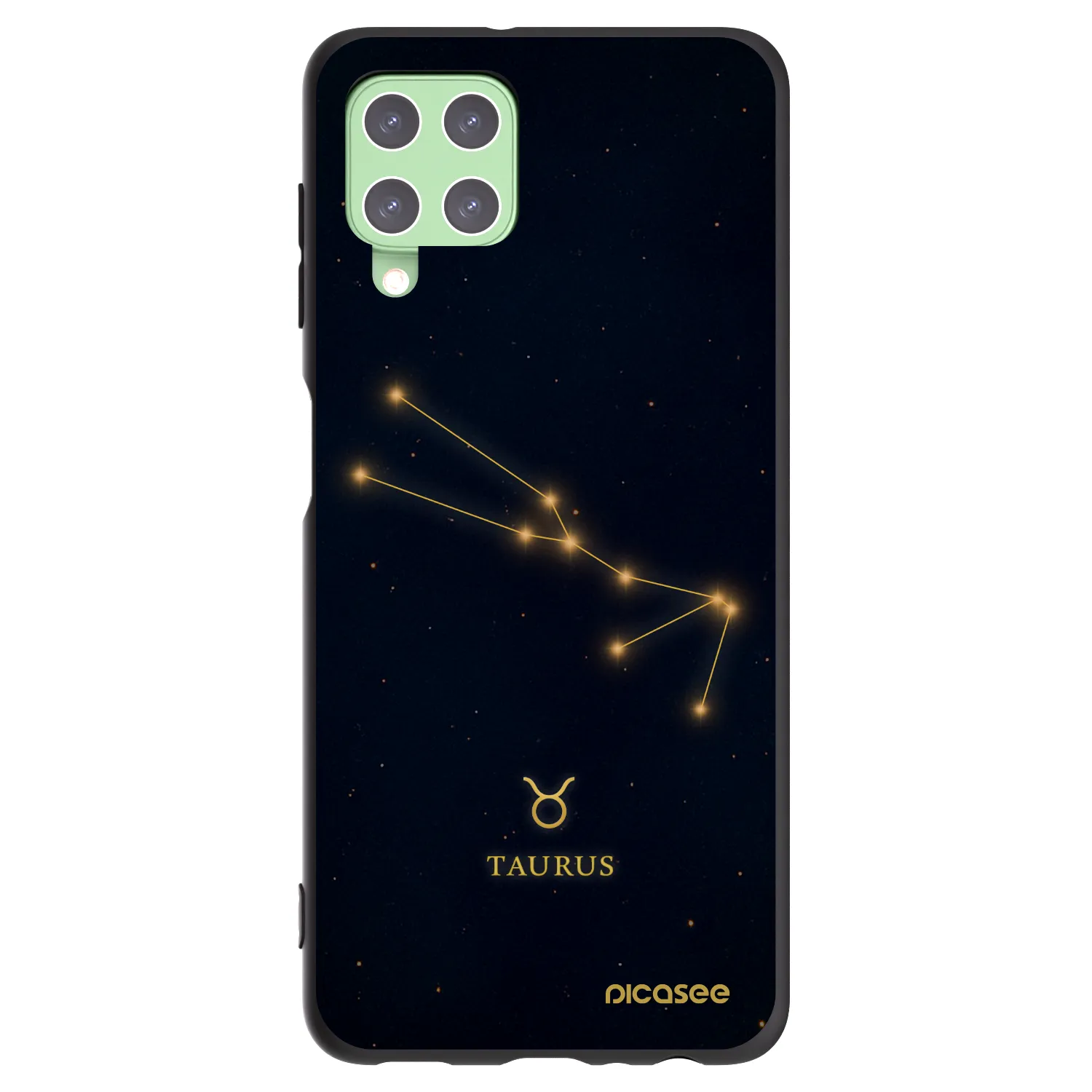 Picasee crna silikonska maskica za Samsung Galaxy A22 A225F 4G - TAURUS