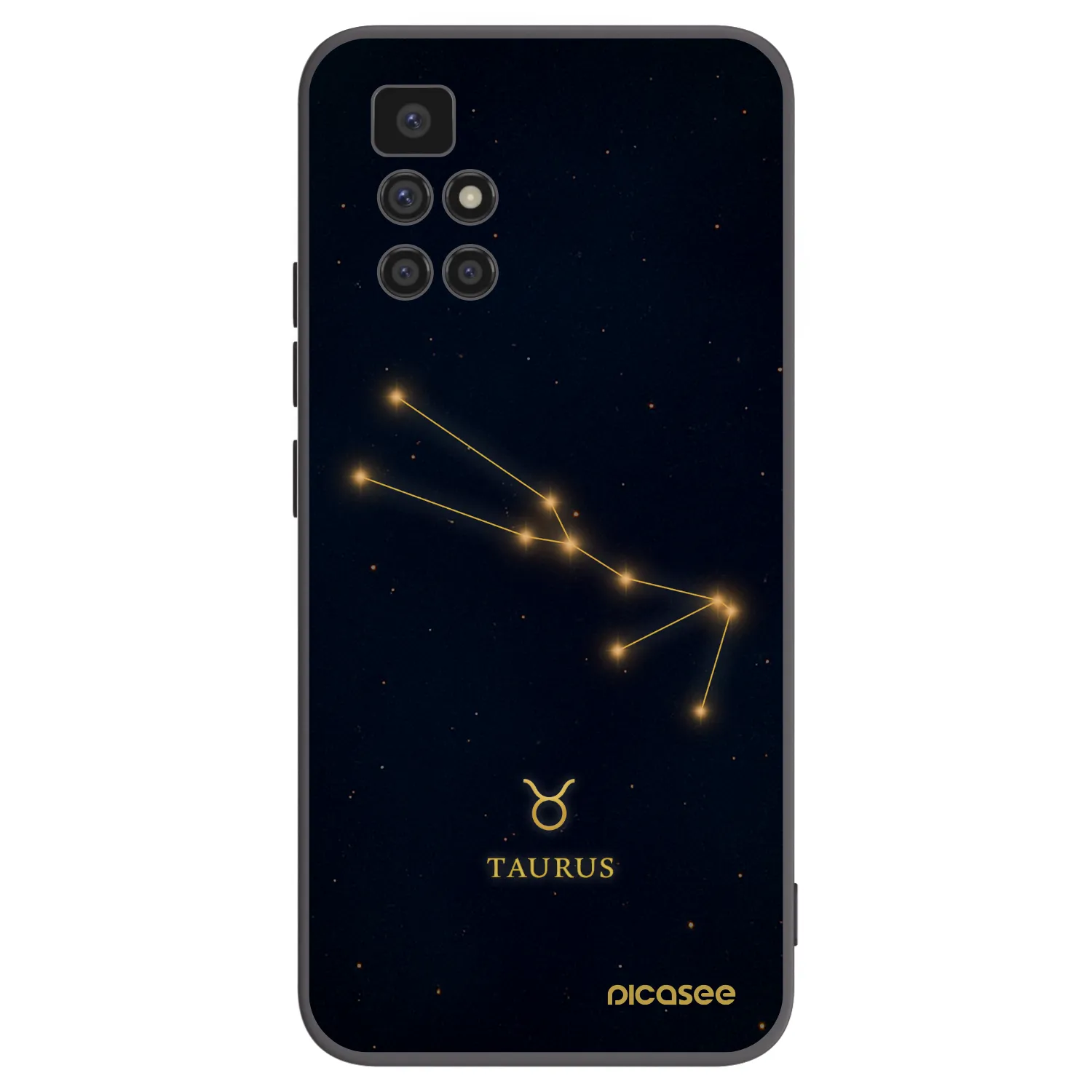 Picasee crna silikonska maskica za Xiaomi Redmi 10 - TAURUS