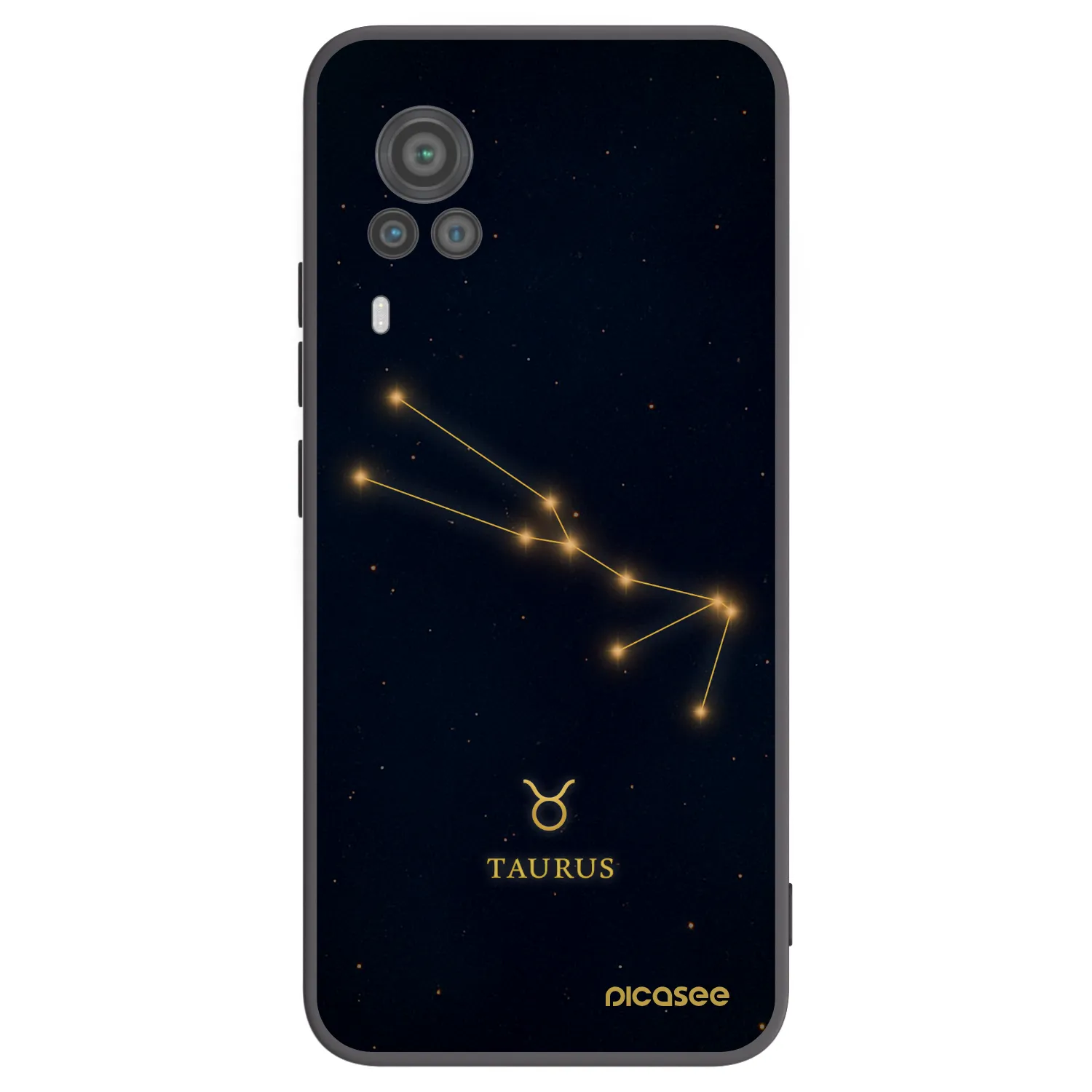 Picasee crna silikonska maskica za Vivo X60 Pro 5G - TAURUS