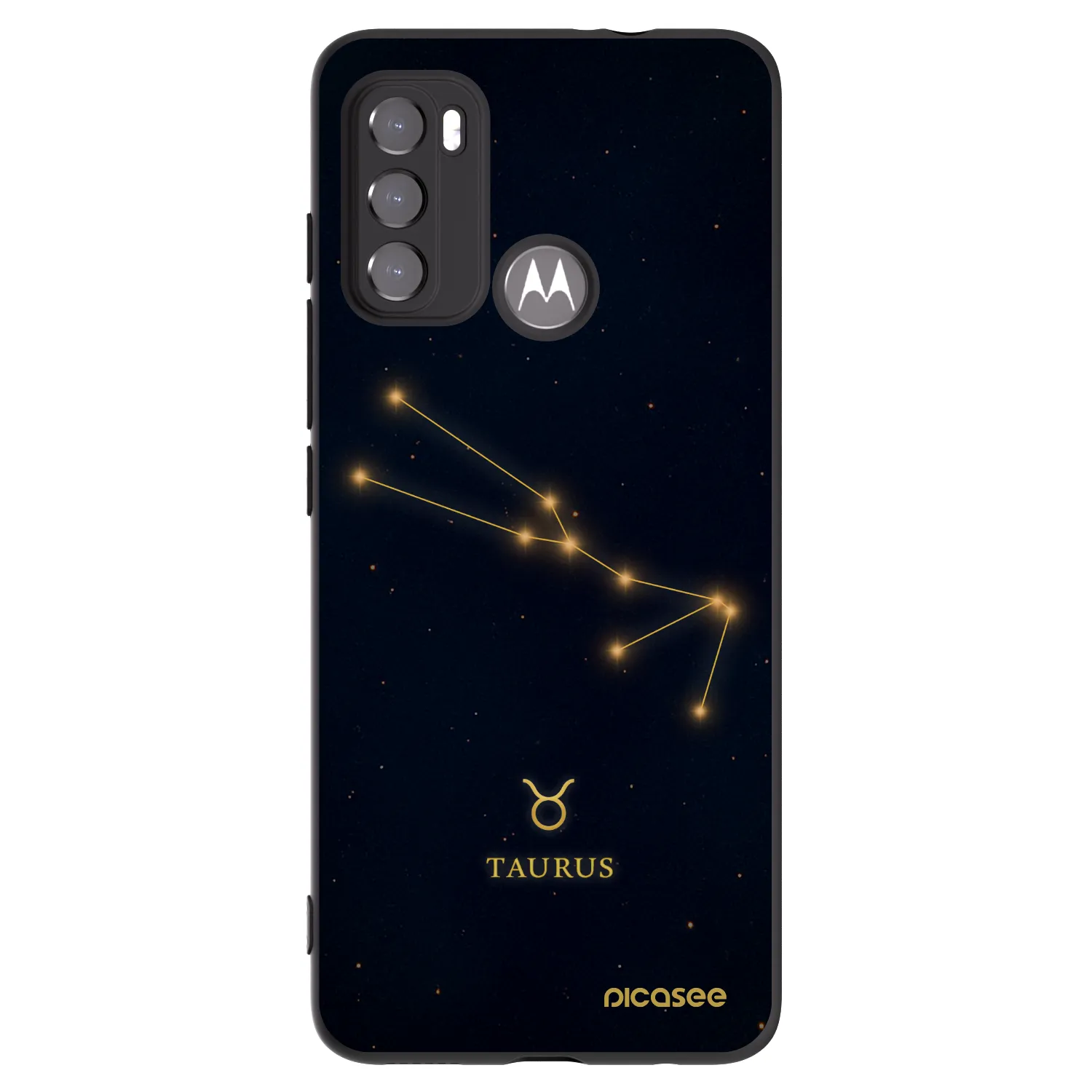 Picasee crna silikonska maskica za Motorola Moto G60 - TAURUS
