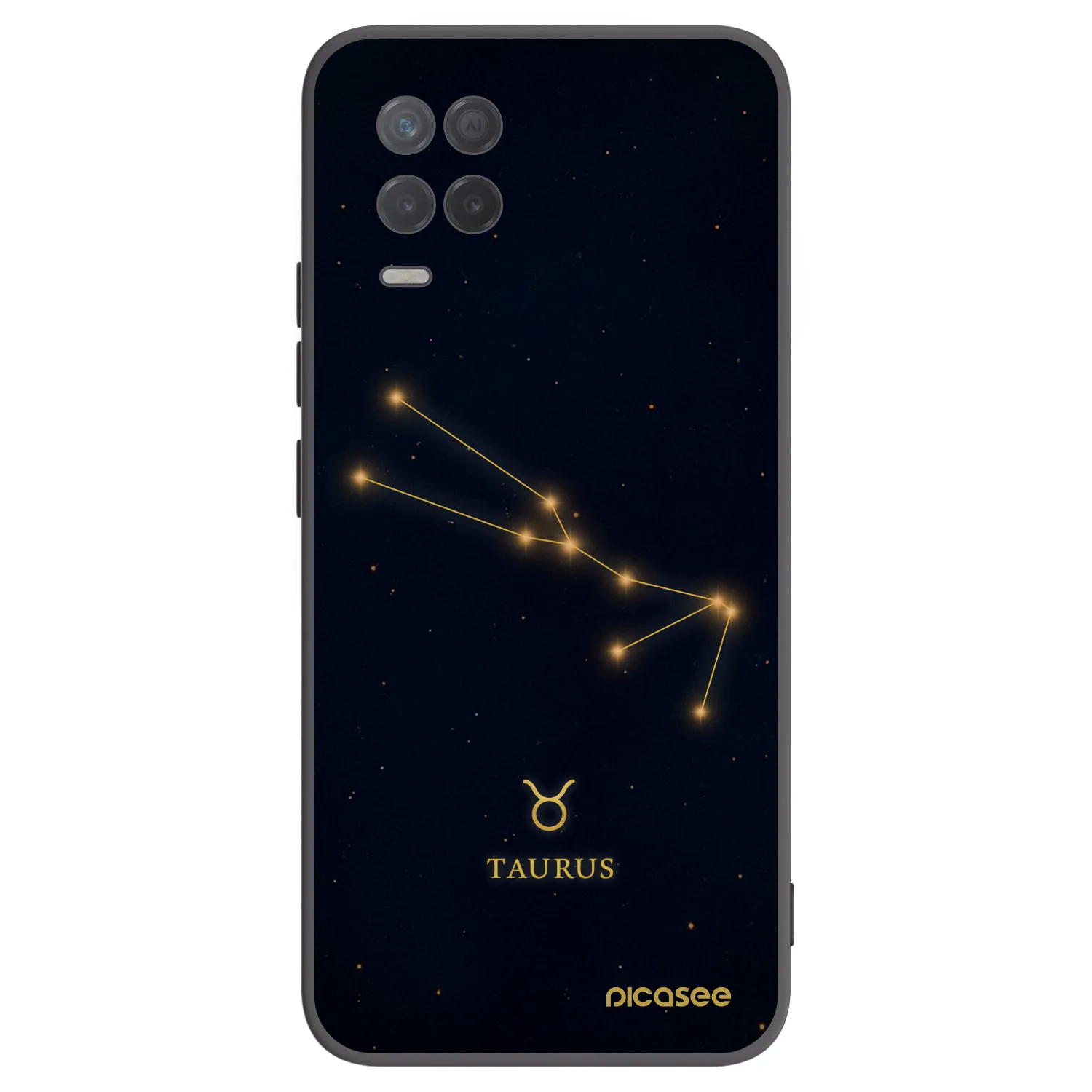 Picasee crna silikonska maskica za Realme 8 5G - TAURUS
