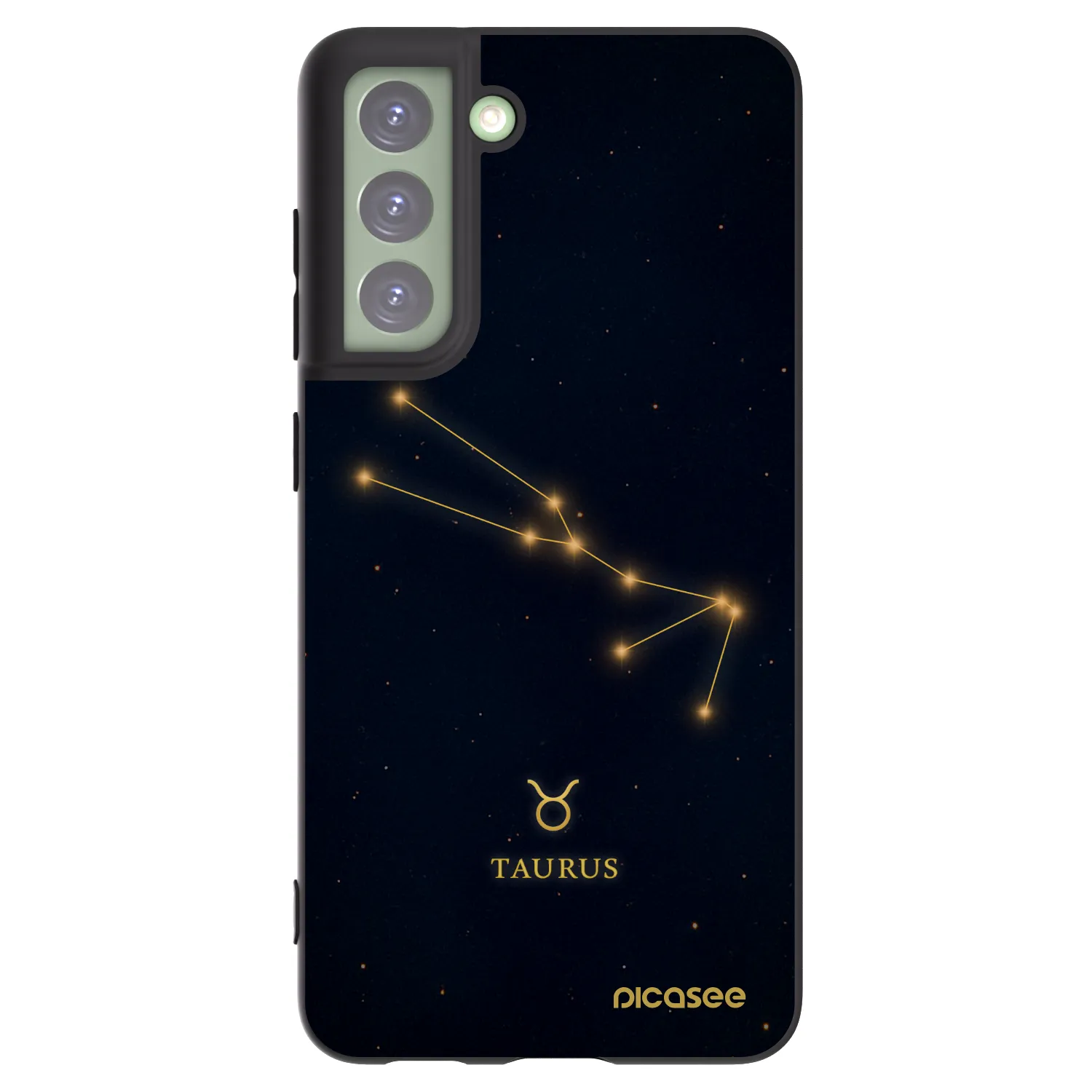 Picasee crna silikonska maskica za Samsung Galaxy S21 FE 5G - TAURUS