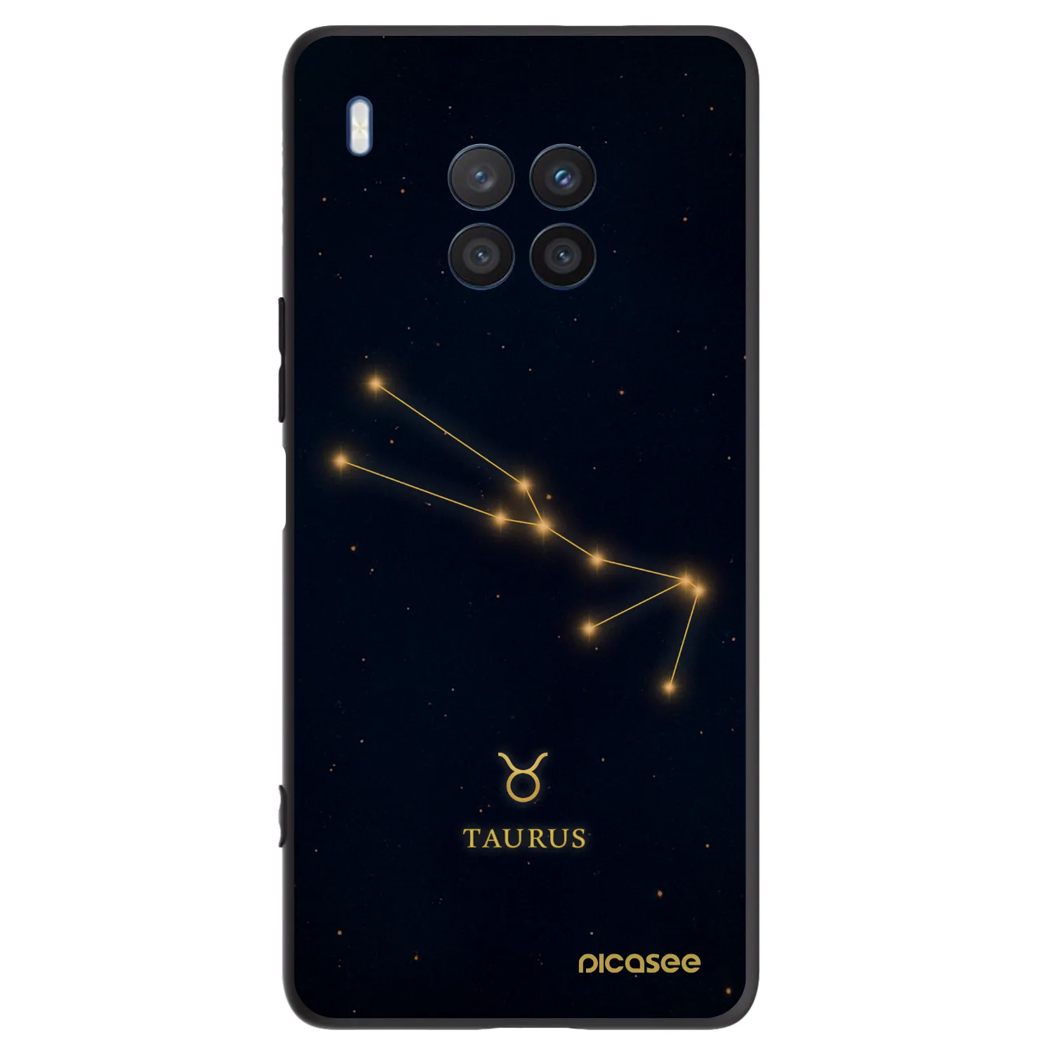 Picasee crna silikonska maskica za Honor 50 Lite - TAURUS
