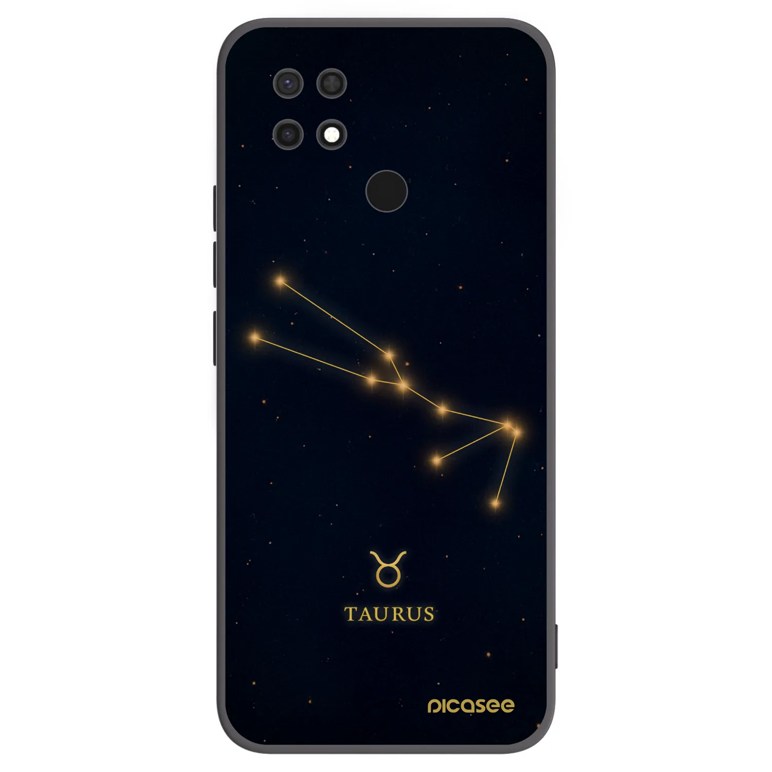 Picasee crna silikonska maskica za Xiaomi Redmi 10C - TAURUS