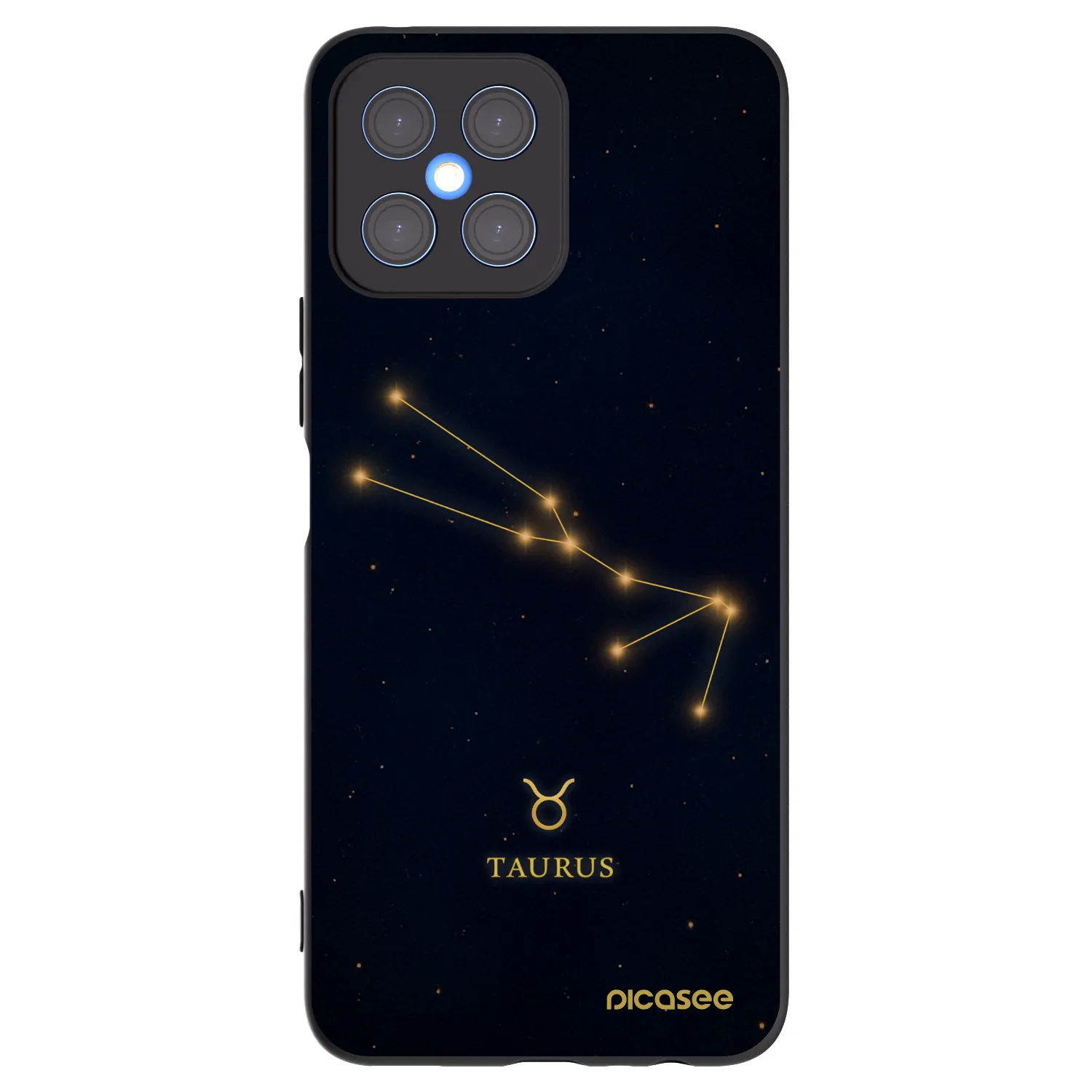 Picasee crna silikonska maskica za Honor X8 4G - TAURUS