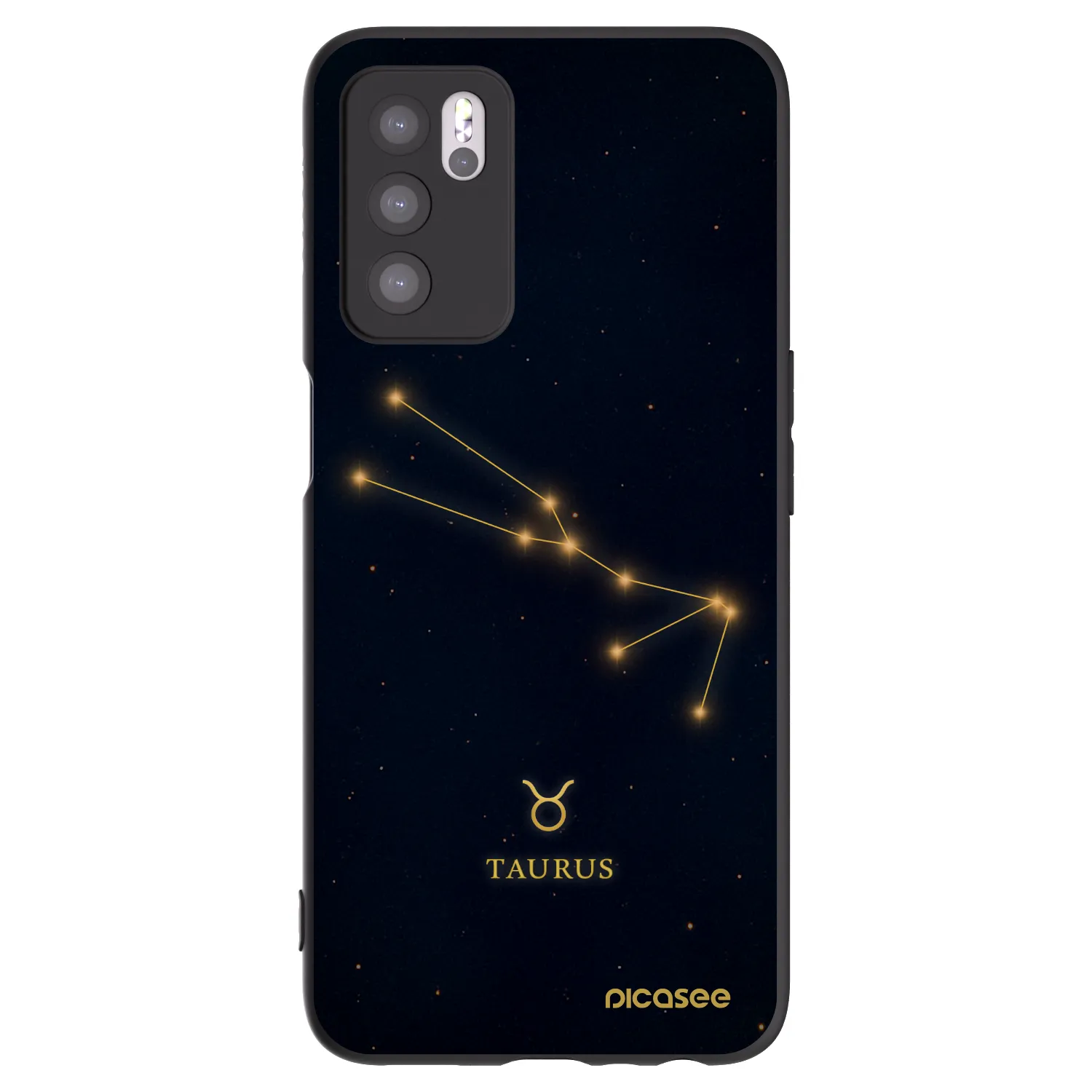 Picasee crna silikonska maskica za OPPO A16s - TAURUS