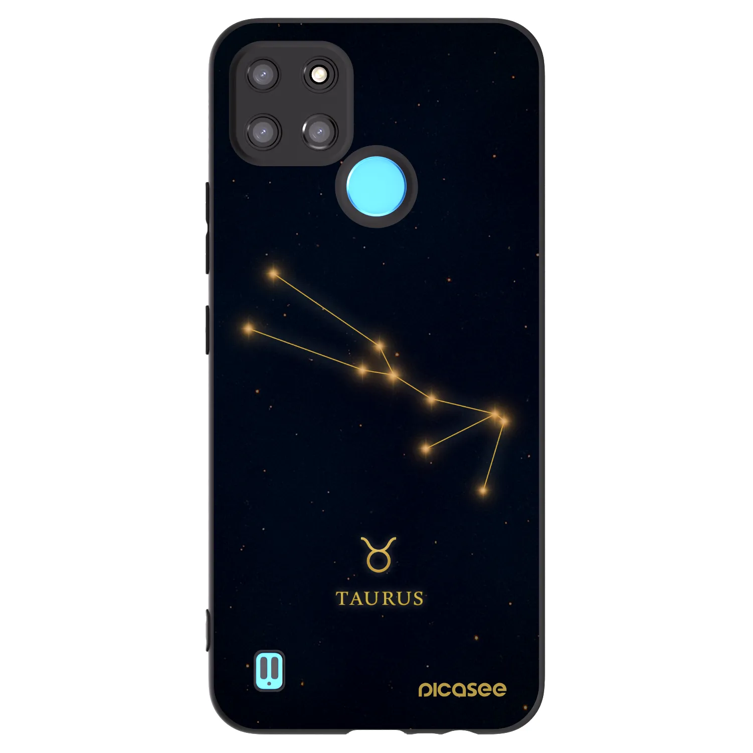 Picasee crna silikonska maskica za Realme C21Y - TAURUS