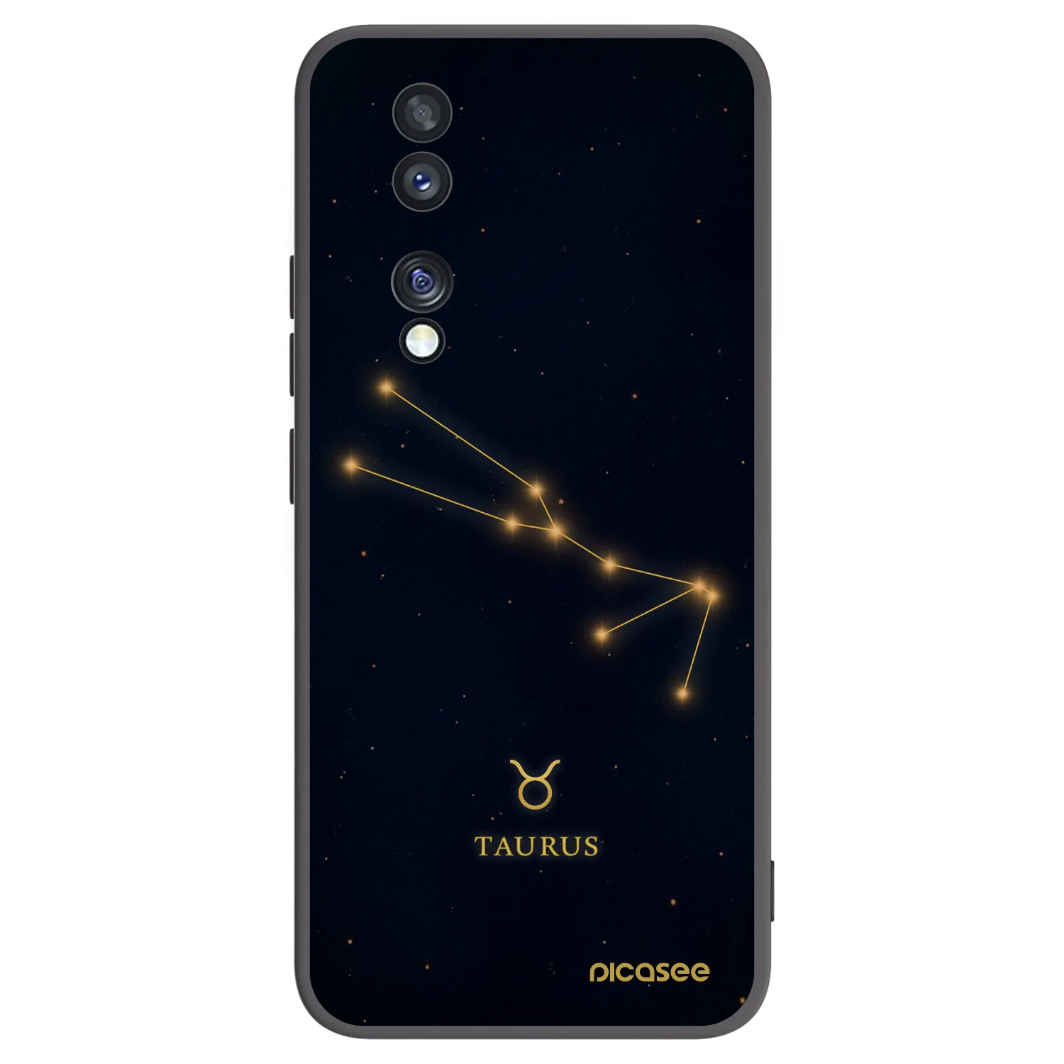 Picasee crna silikonska maskica za Honor 70 - TAURUS