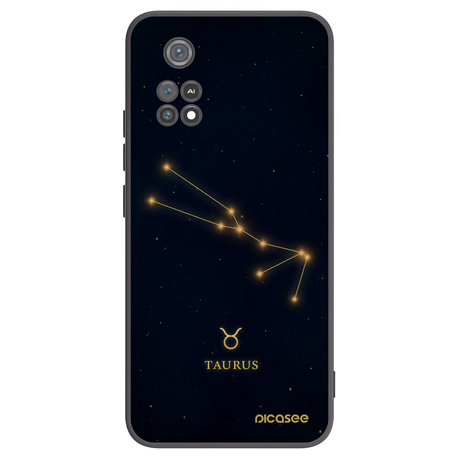 Picasee crna silikonska maskica za Xiaomi Poco M4 Pro - TAURUS