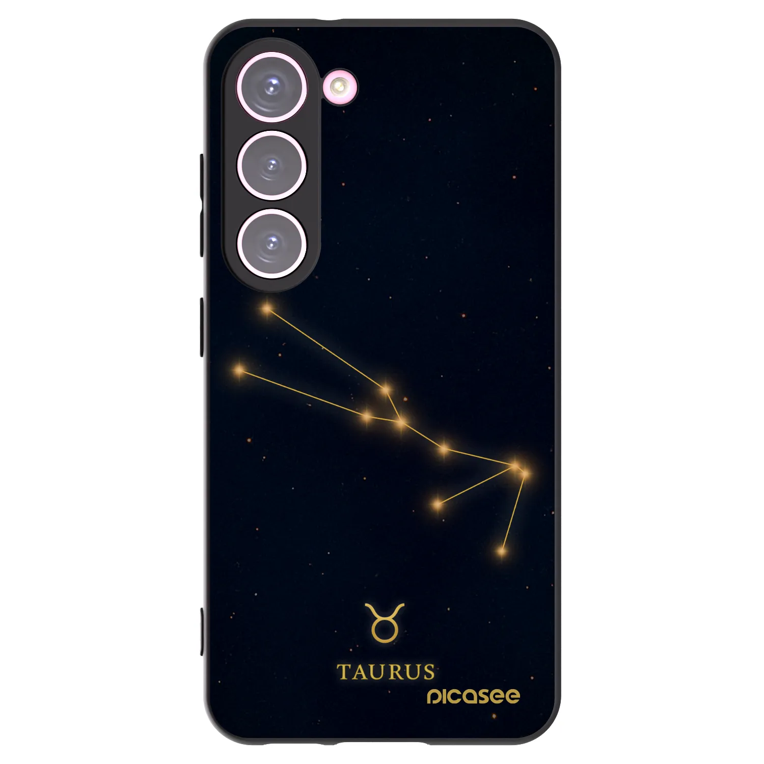 Picasee crna silikonska maskica za Samsung Galaxy S23 5G - TAURUS