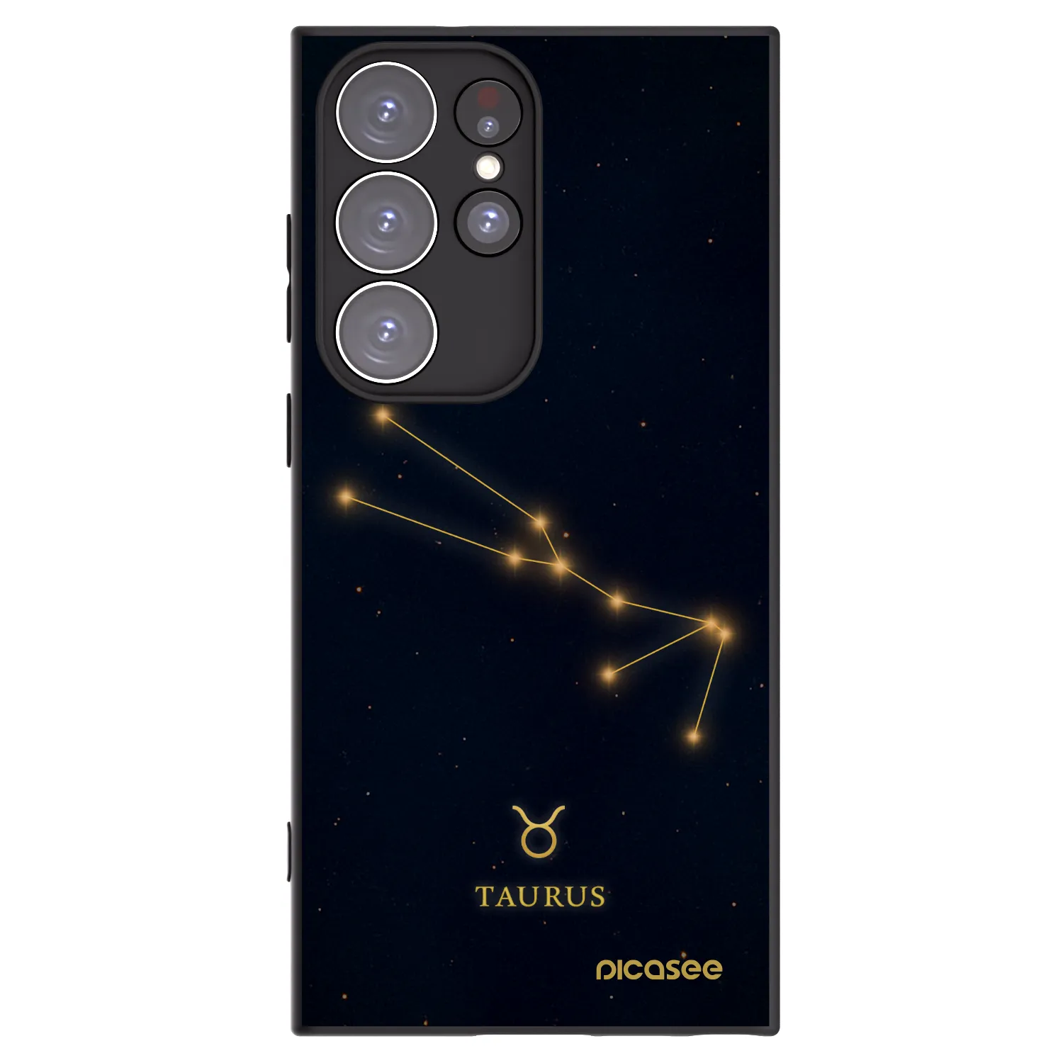 Picasee crna silikonska maskica za Samsung Galaxy S23 Ultra 5G - TAURUS